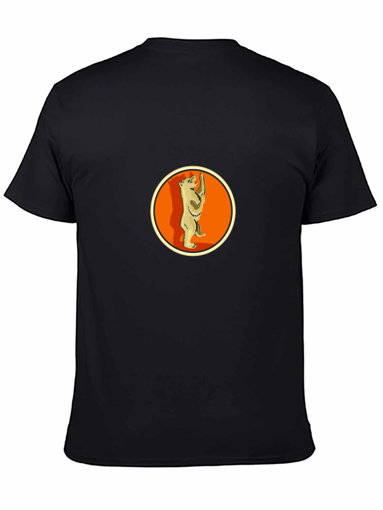Berlin Bear T-Shirt - Black Crew Neck Graphic Tee
