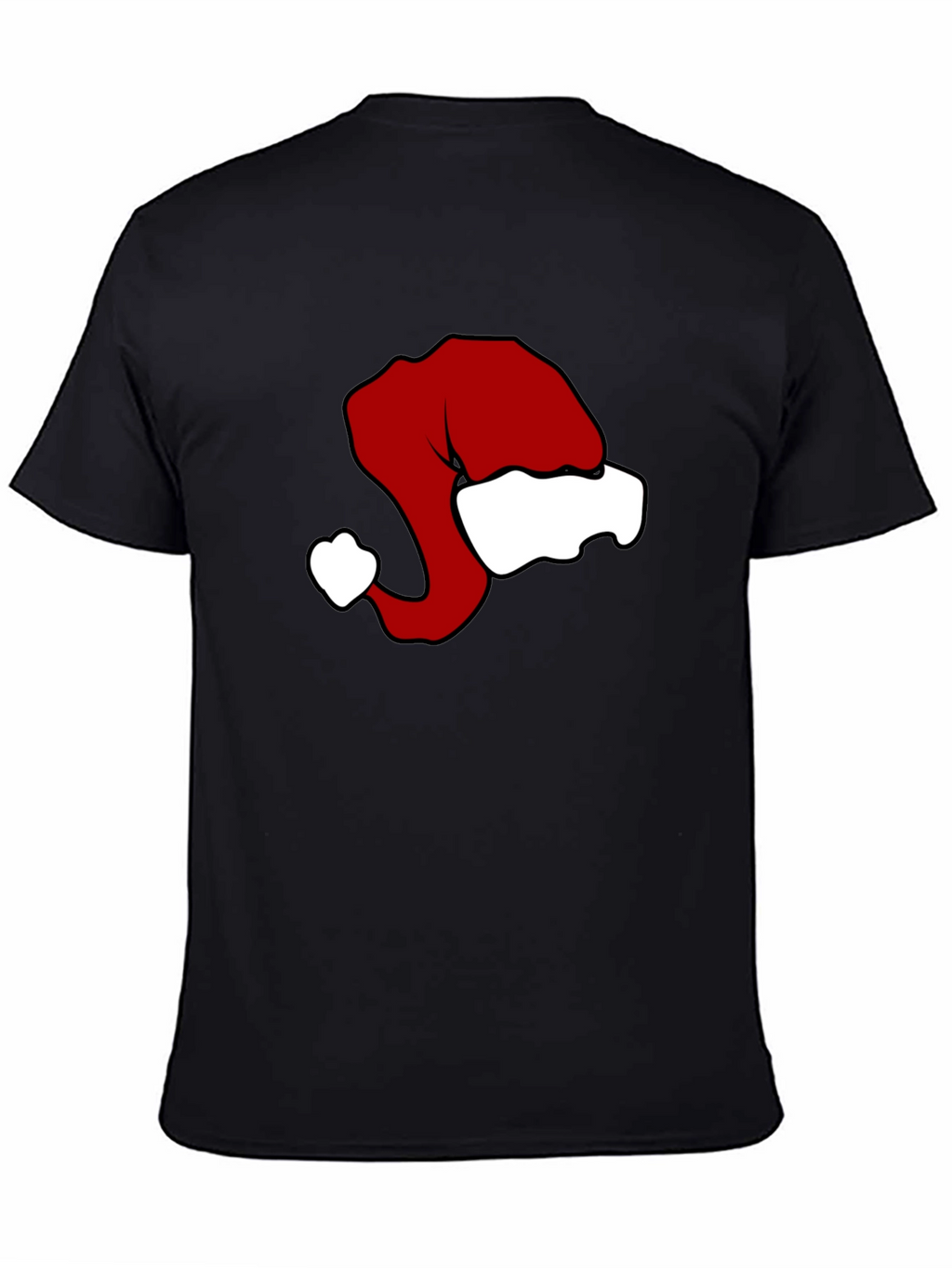 Festive Santa Hat Graphic Tee - Holiday Cheer!