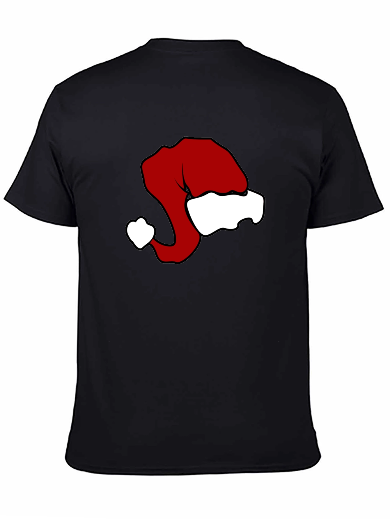 Festive Santa Hat Graphic Tee - Holiday Cheer!