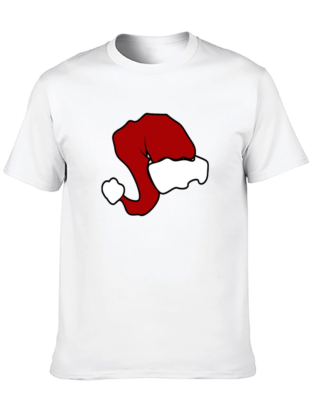 Festive Santa Hat Graphic Tee - Holiday Cheer!