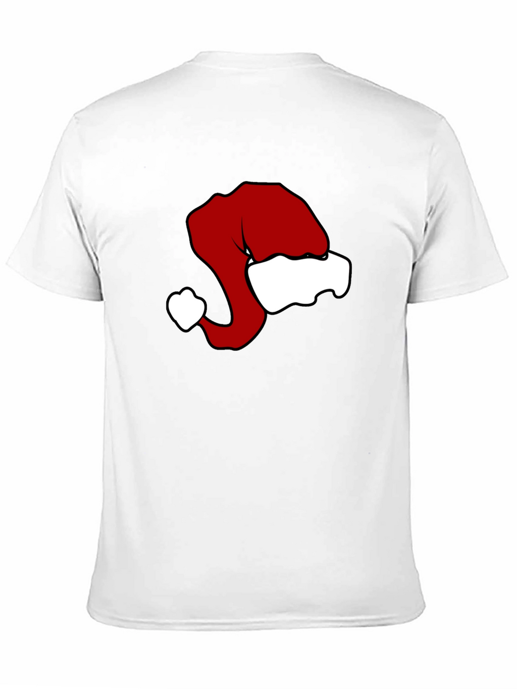 Festive Santa Hat Graphic Tee - Holiday Cheer!