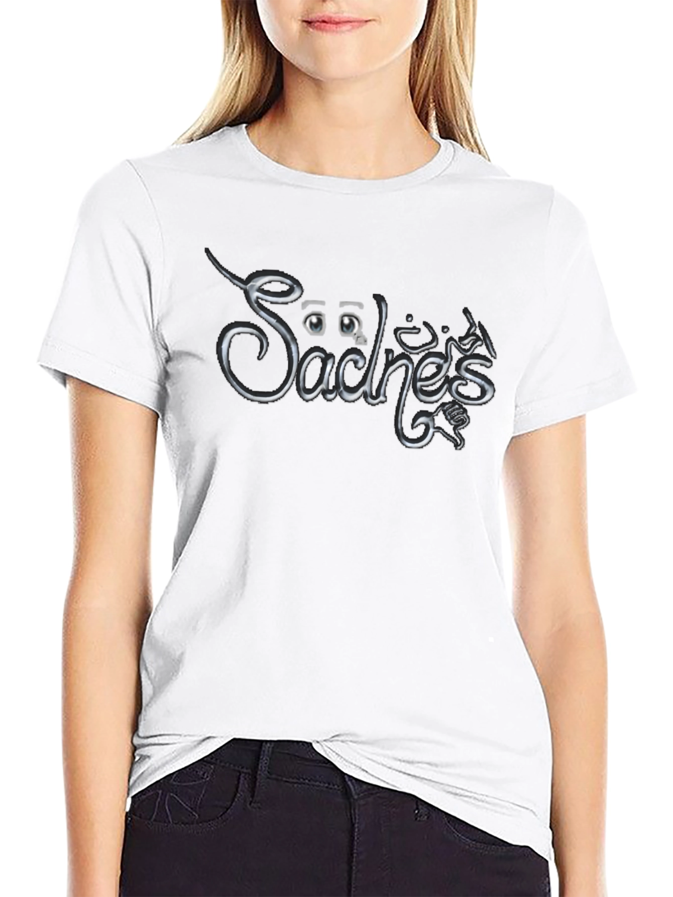 Säches Black Graphic T-Shirt