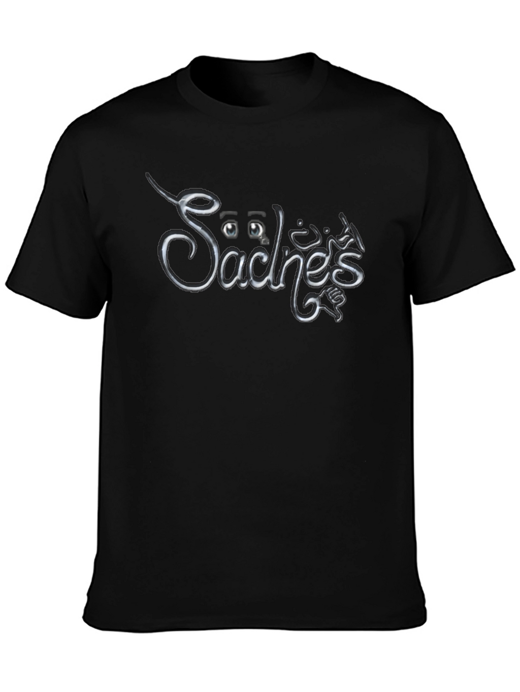 Säches Black Graphic T-Shirt