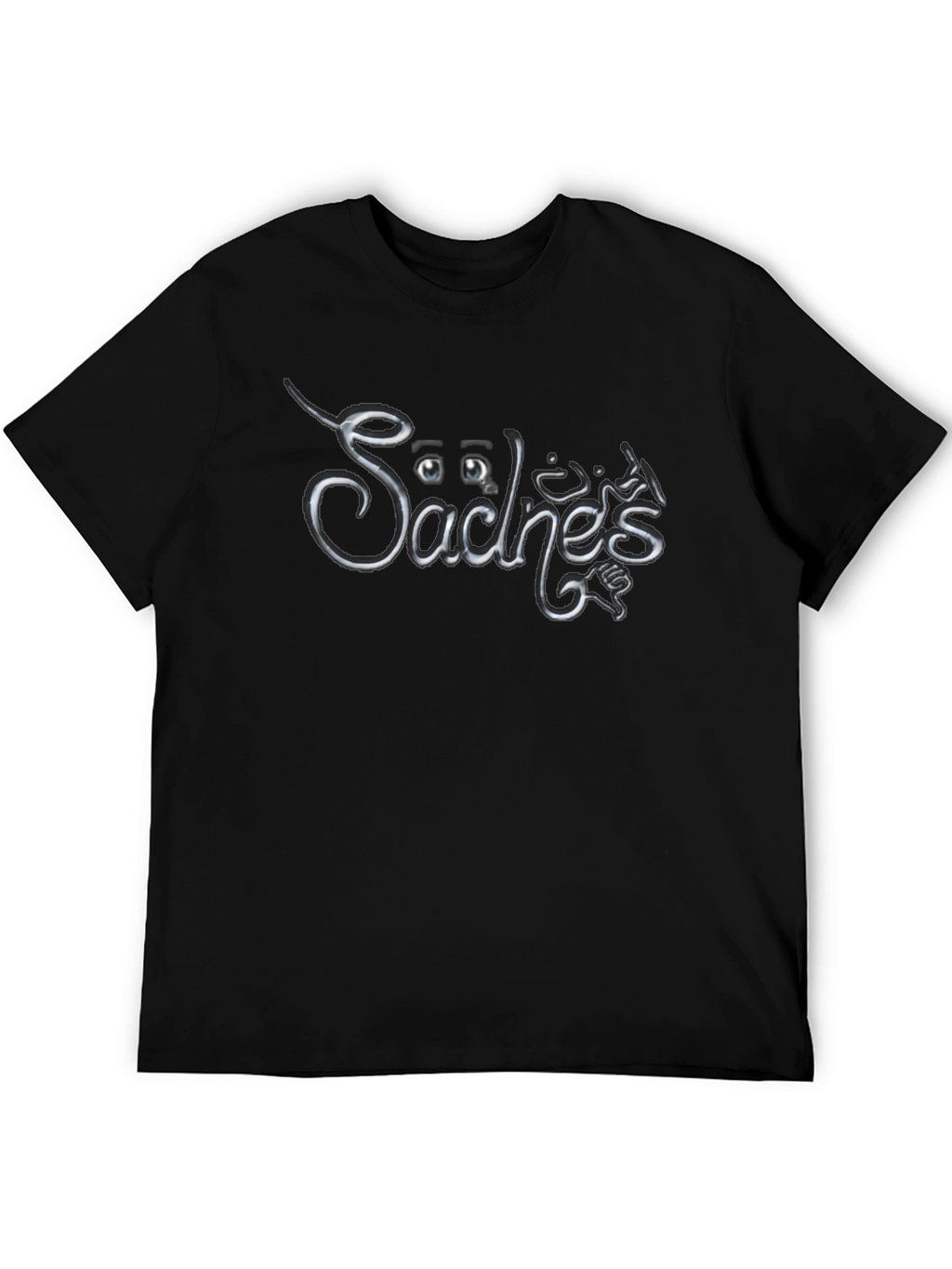 Säches Black Graphic T-Shirt