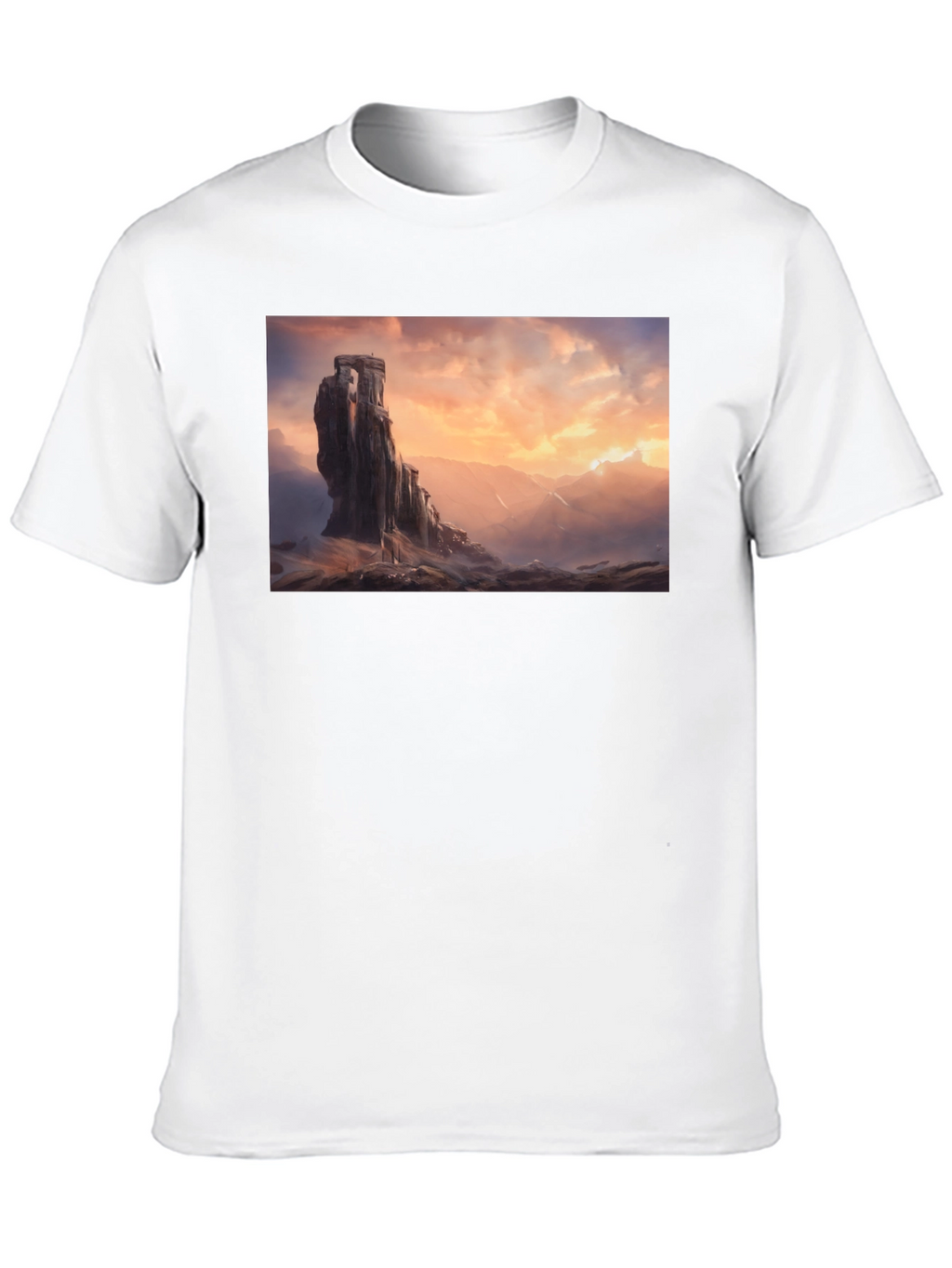 Epic Landscape Graphic Tee - Black Cotton Comfort