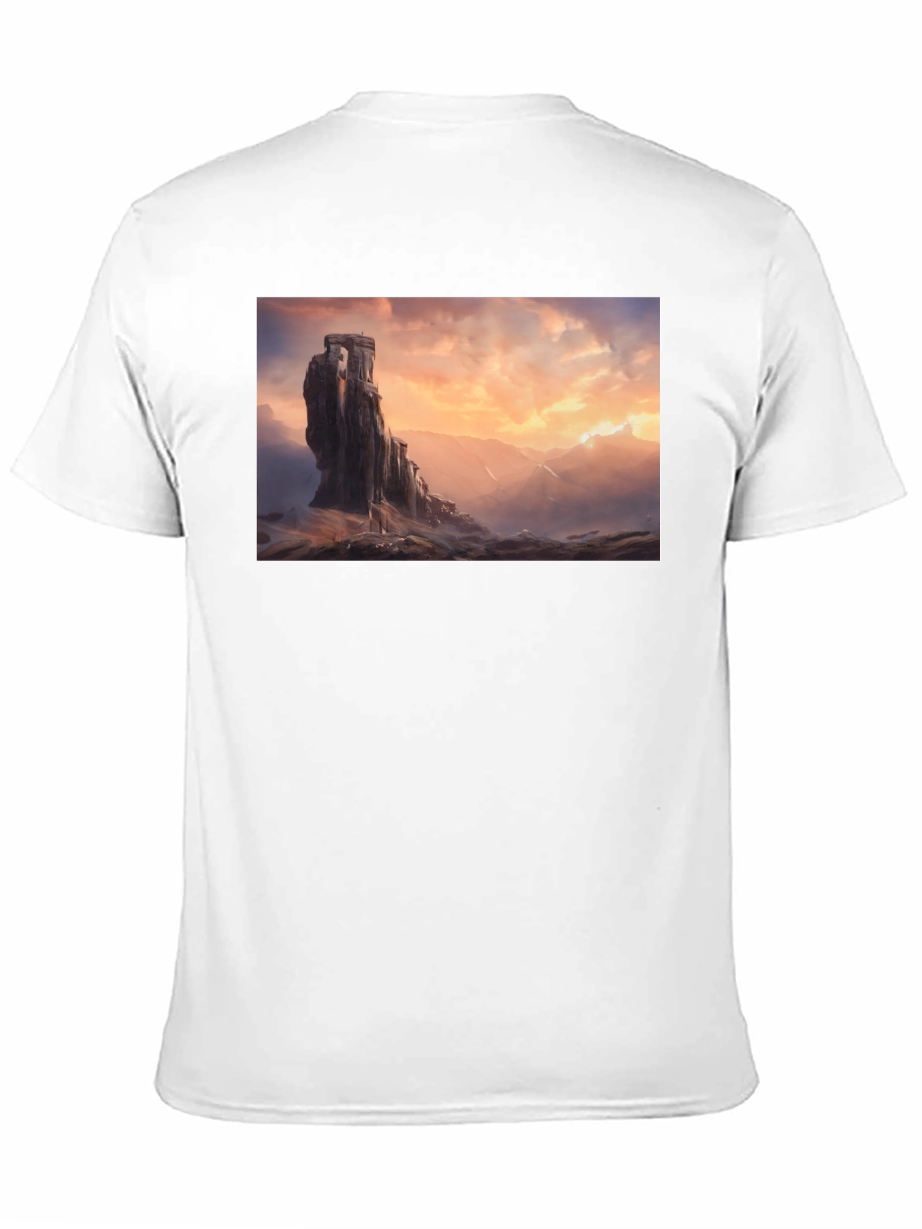Epic Landscape Graphic Tee - Black Cotton Comfort