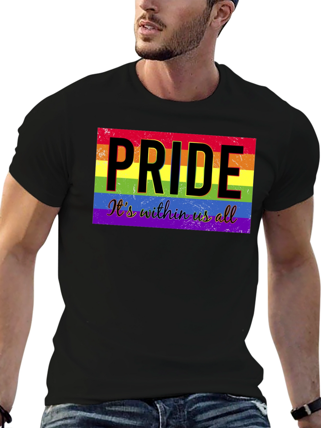 Pride Its Within Us All Black T-Shirt