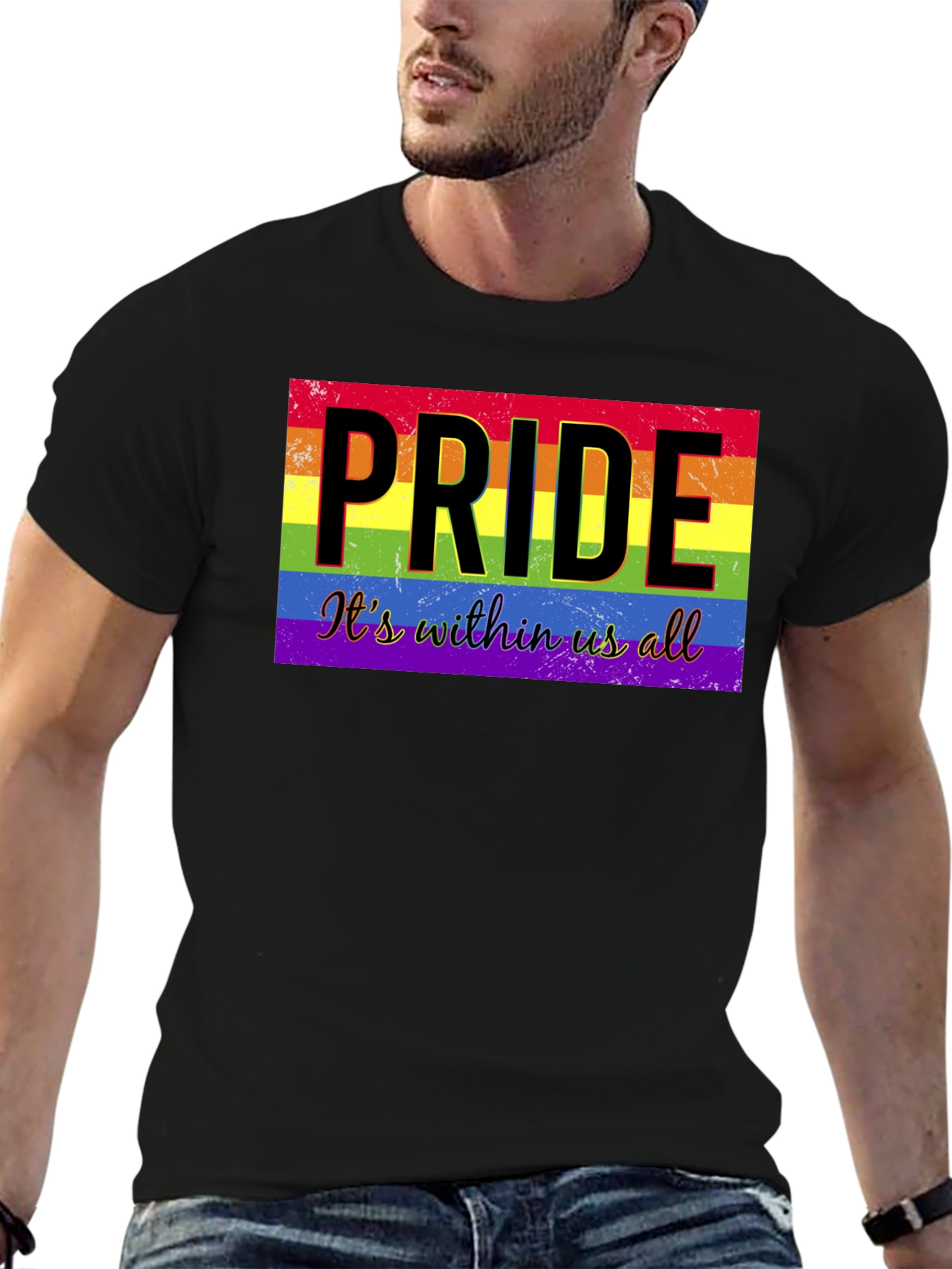 Pride Its Within Us All Black T-Shirt