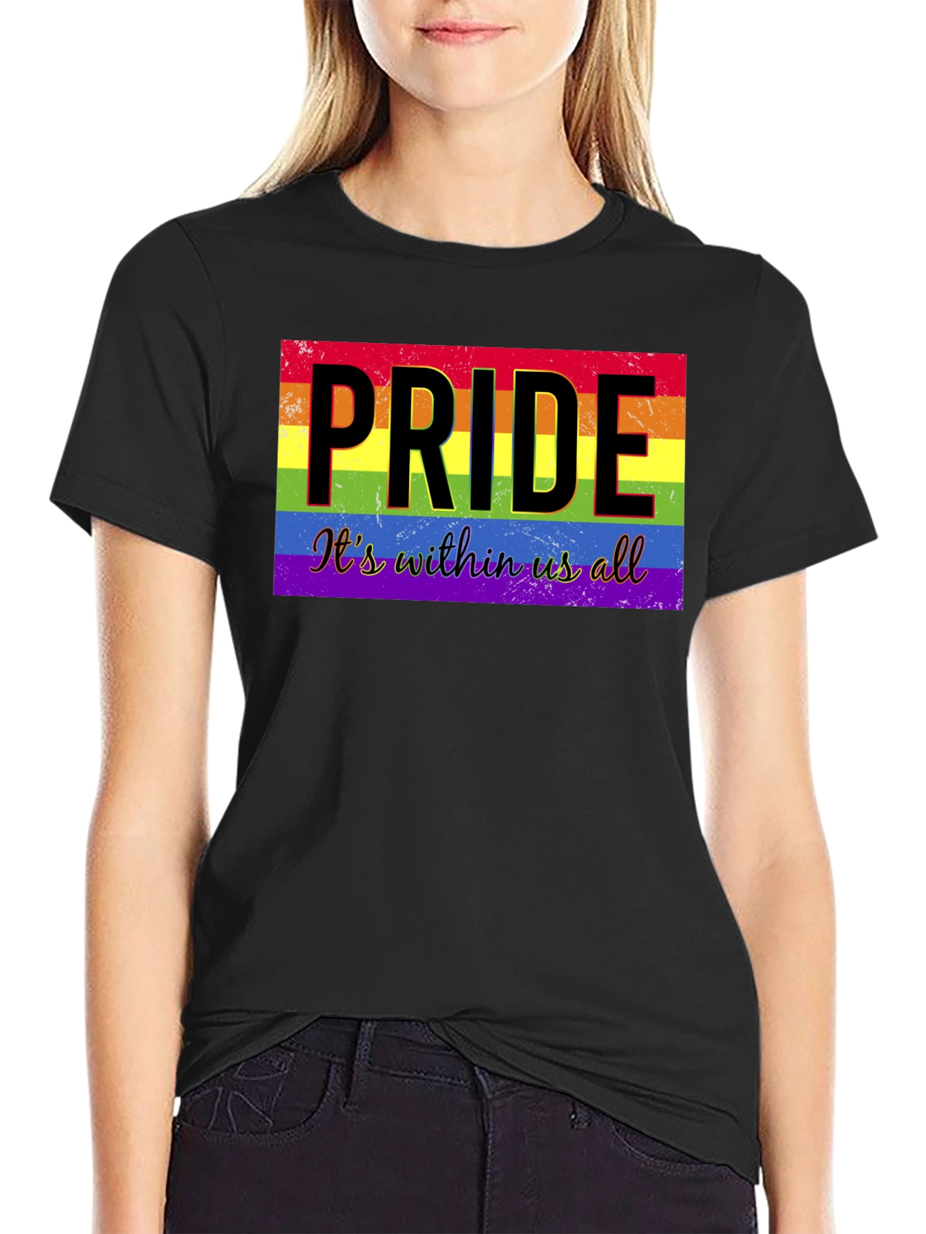 Pride Its Within Us All Black T-Shirt