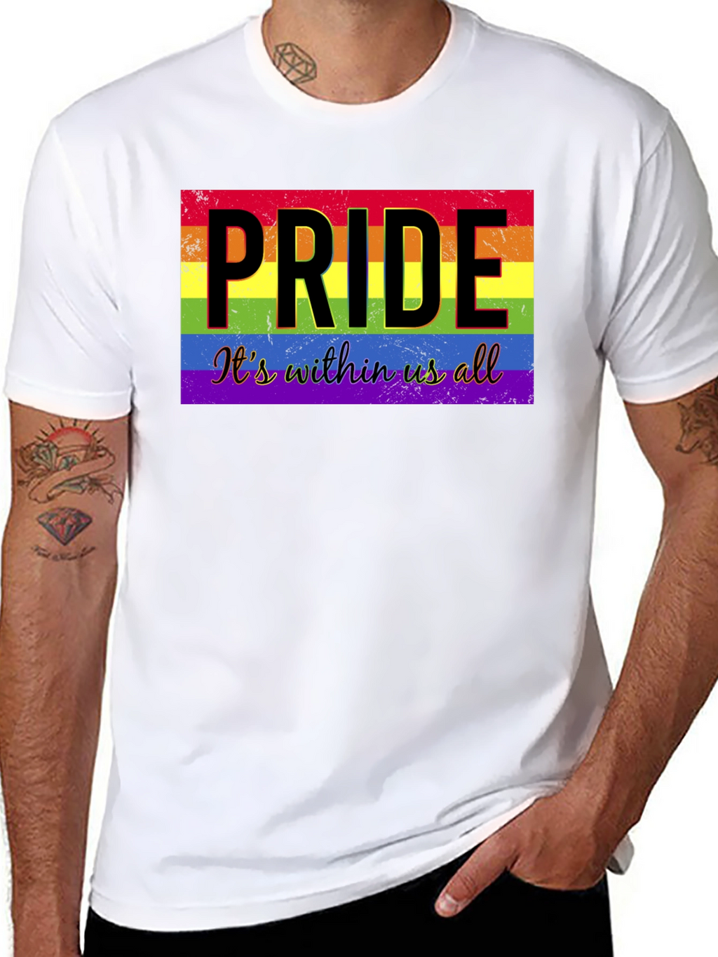 Pride Its Within Us All Black T-Shirt