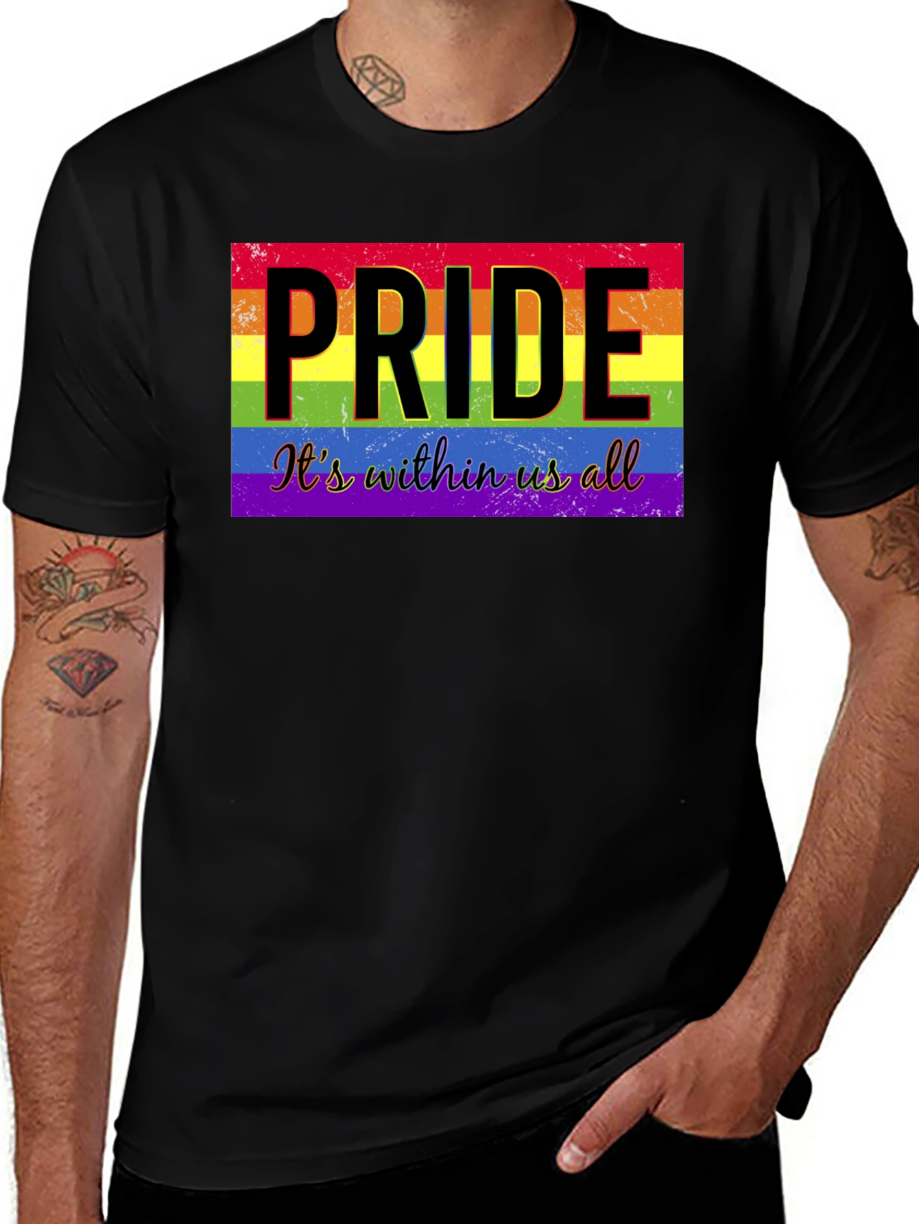 Pride Its Within Us All Black T-Shirt