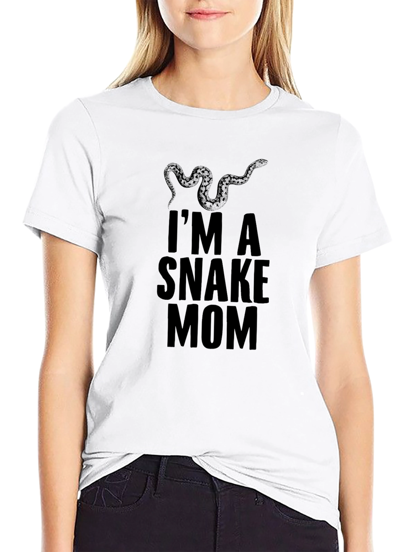 Im A Snake Mom Black T-Shirt