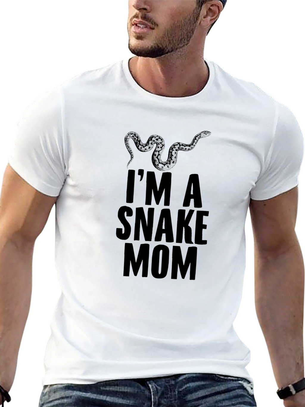 Im A Snake Mom Black T-Shirt