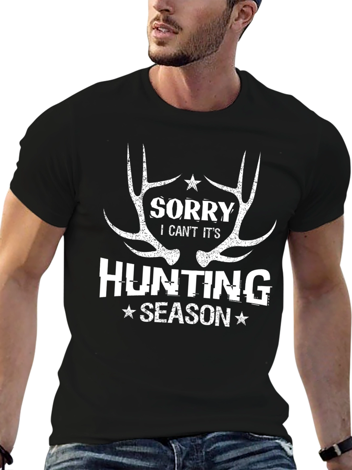 Hunting Season Graphic Tee - Sorry I Cant Its Hunting Season