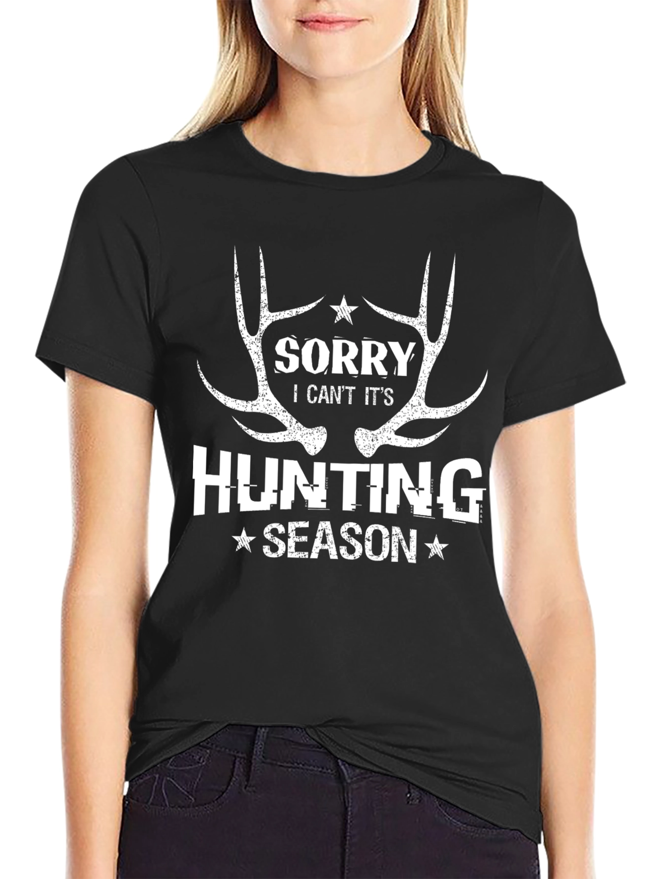 Hunting Season Graphic Tee - Sorry I Cant Its Hunting Season