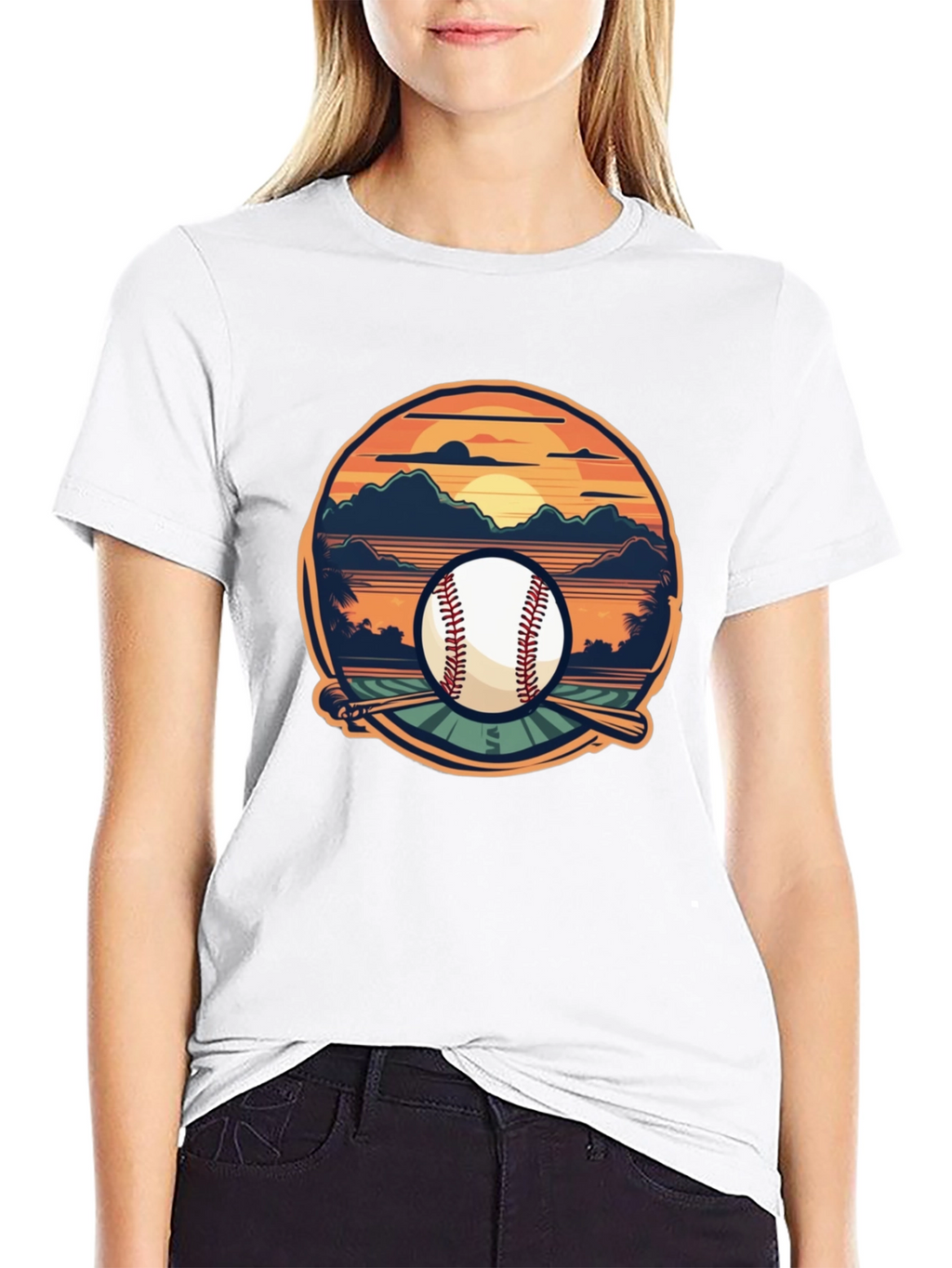 Baseball Sunset Graphic Tee