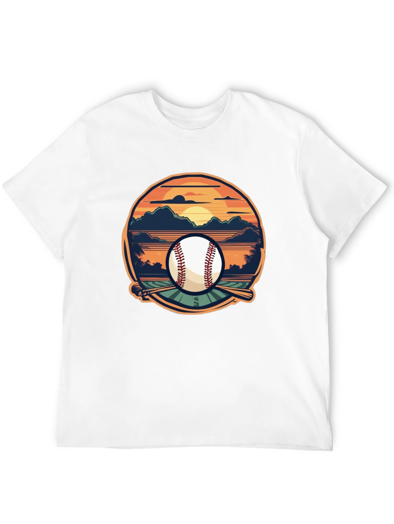 Baseball Sunset Graphic Tee