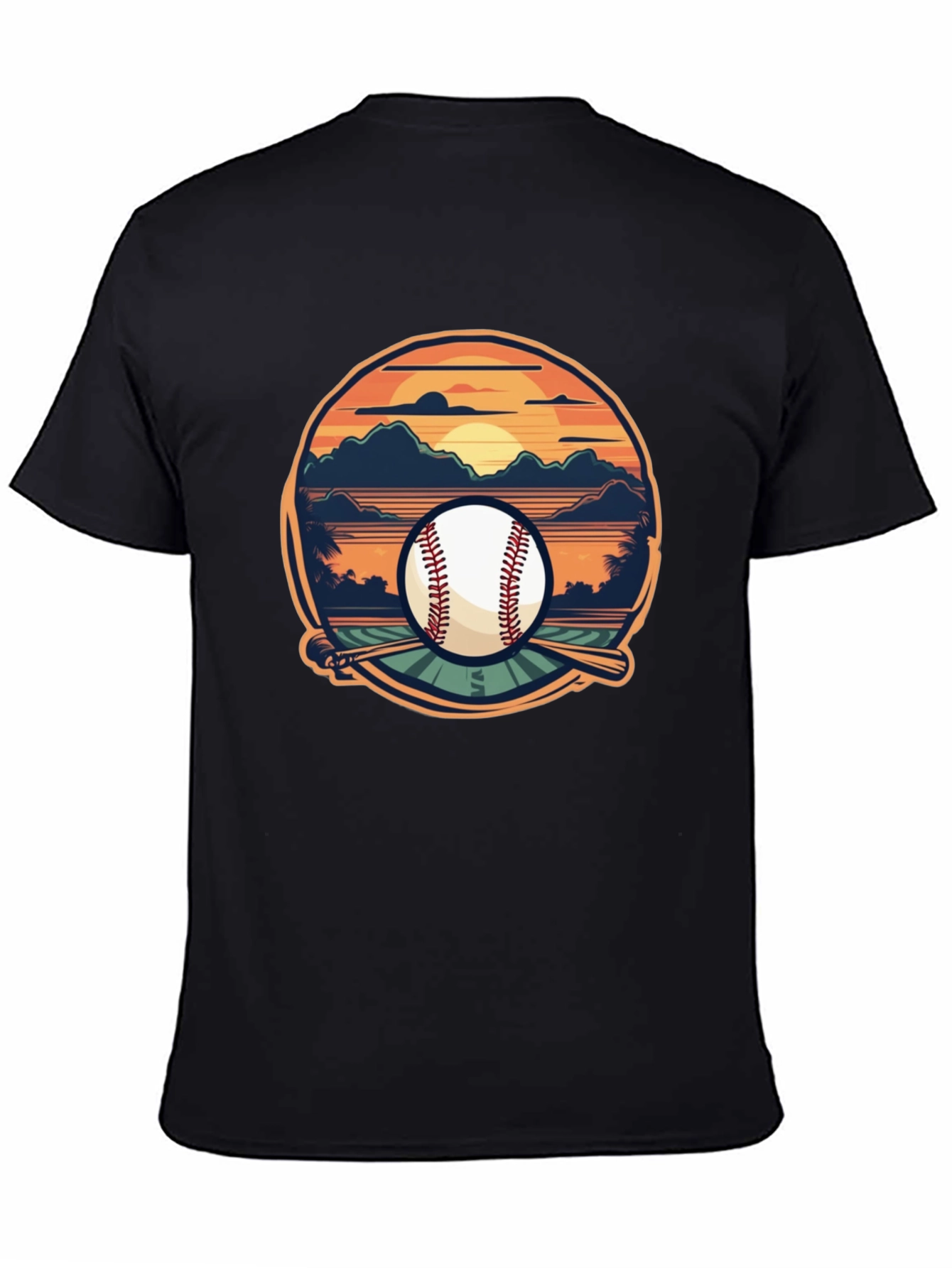 Baseball Sunset Graphic Tee