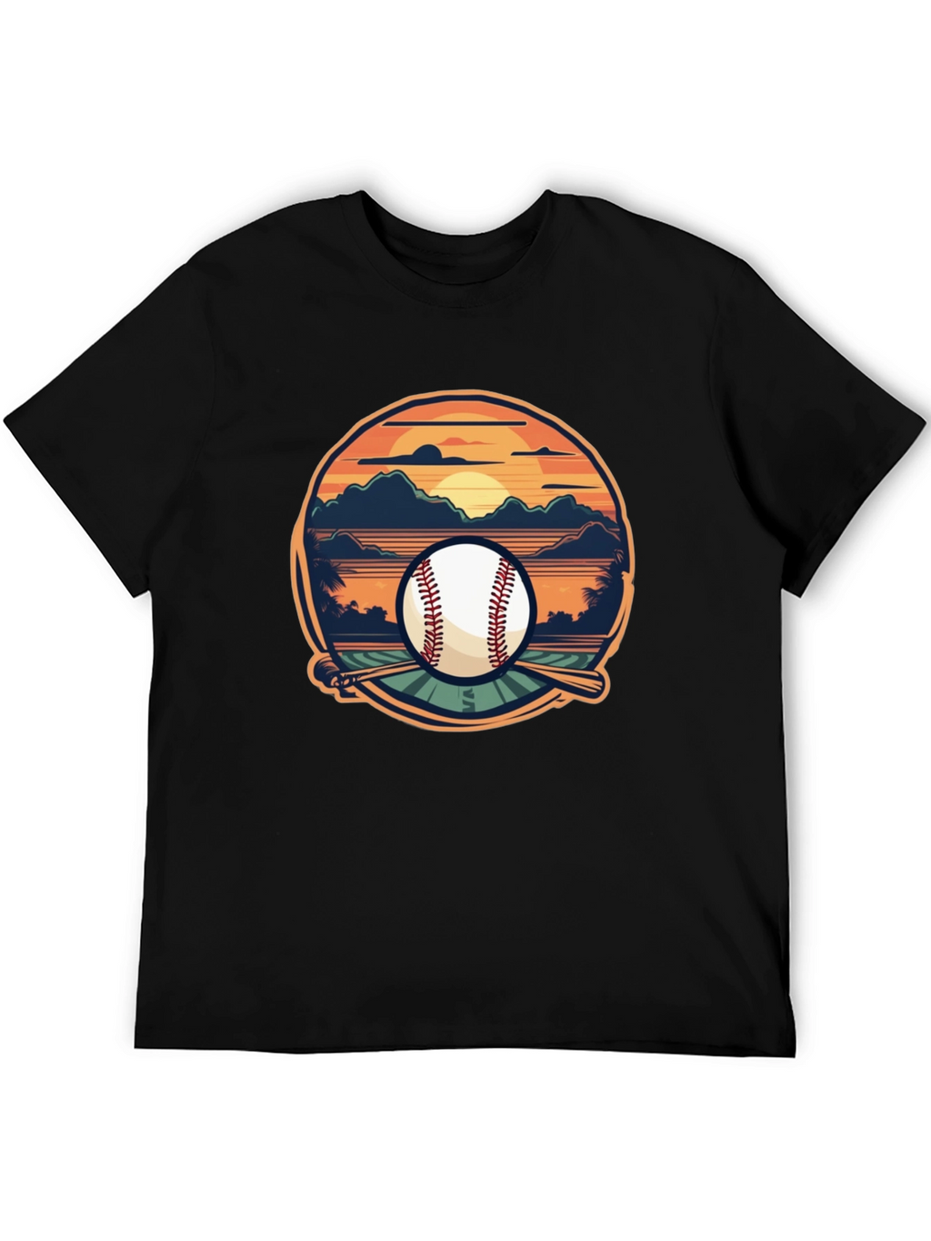 Baseball Sunset Graphic Tee