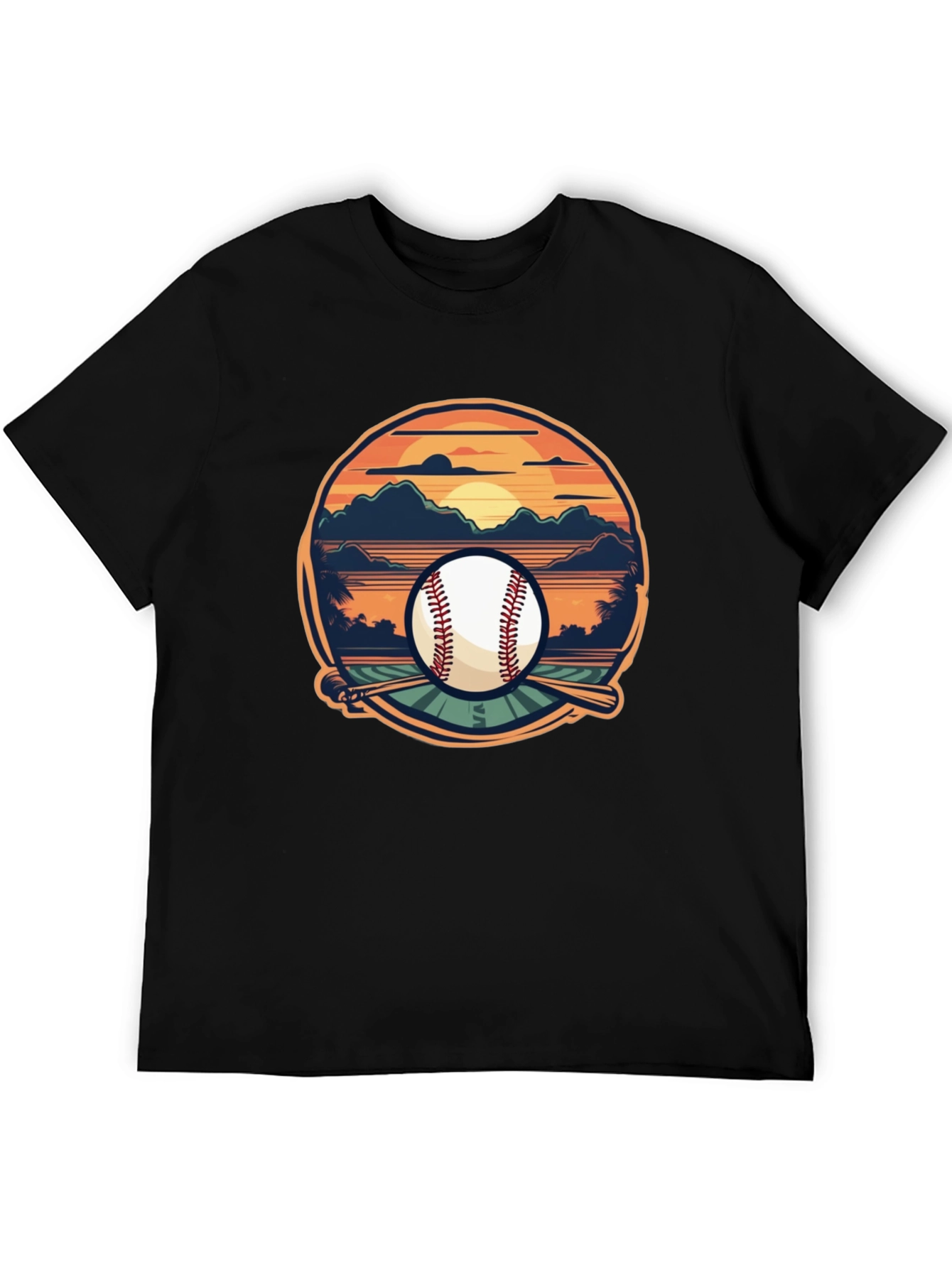 Baseball Sunset Graphic Tee