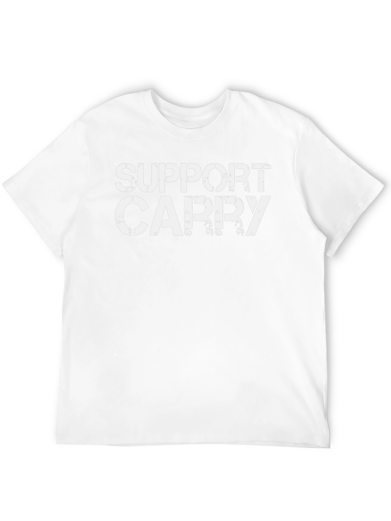 Support Carry Graphic Tee - Black Cotton T-Shirt