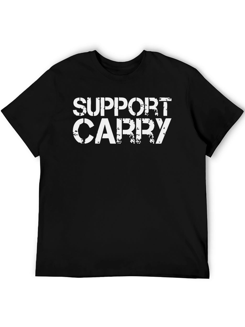 Support Carry Graphic Tee - Black Cotton T-Shirt