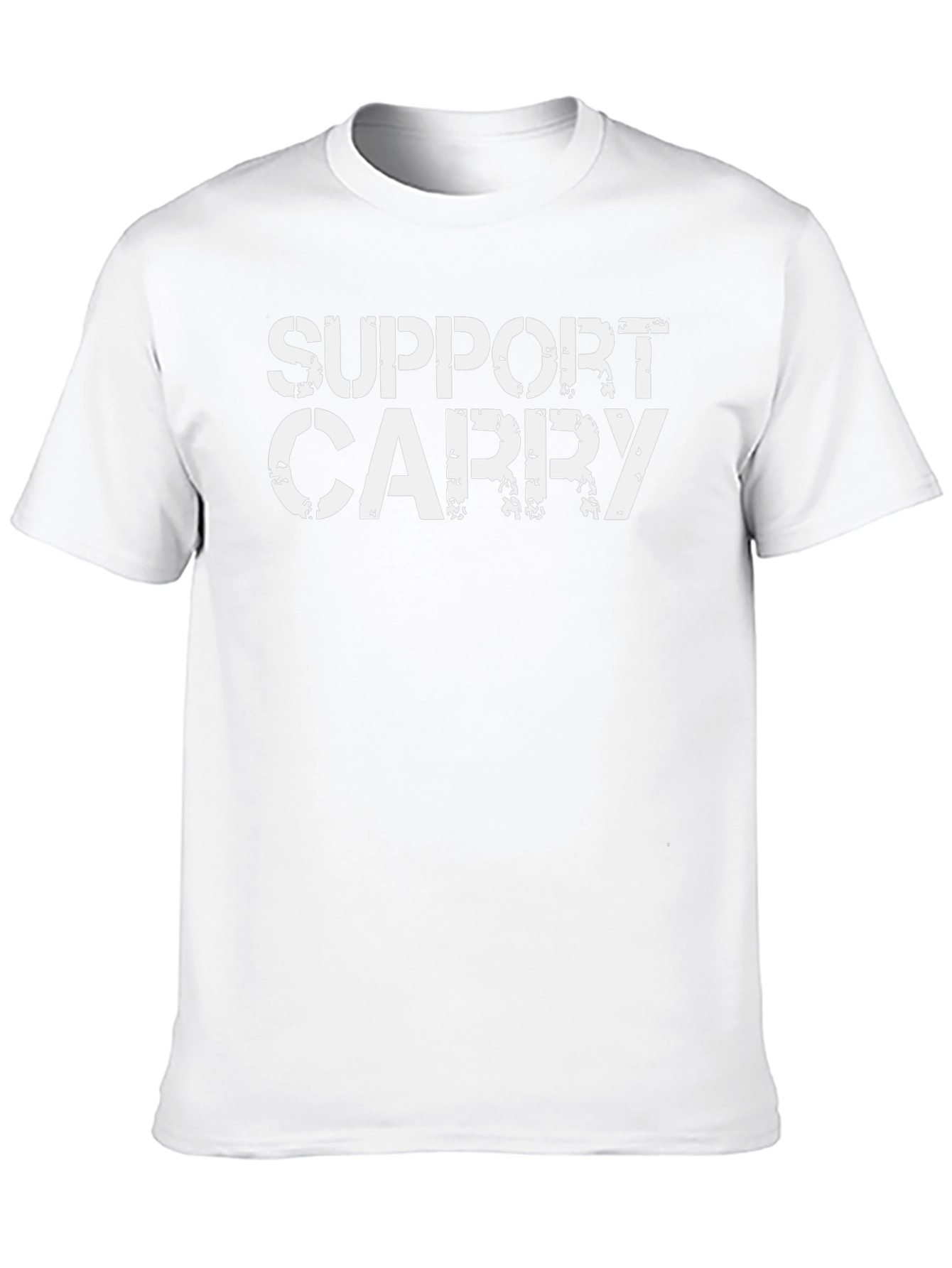 Support Carry Graphic Tee - Black Cotton T-Shirt