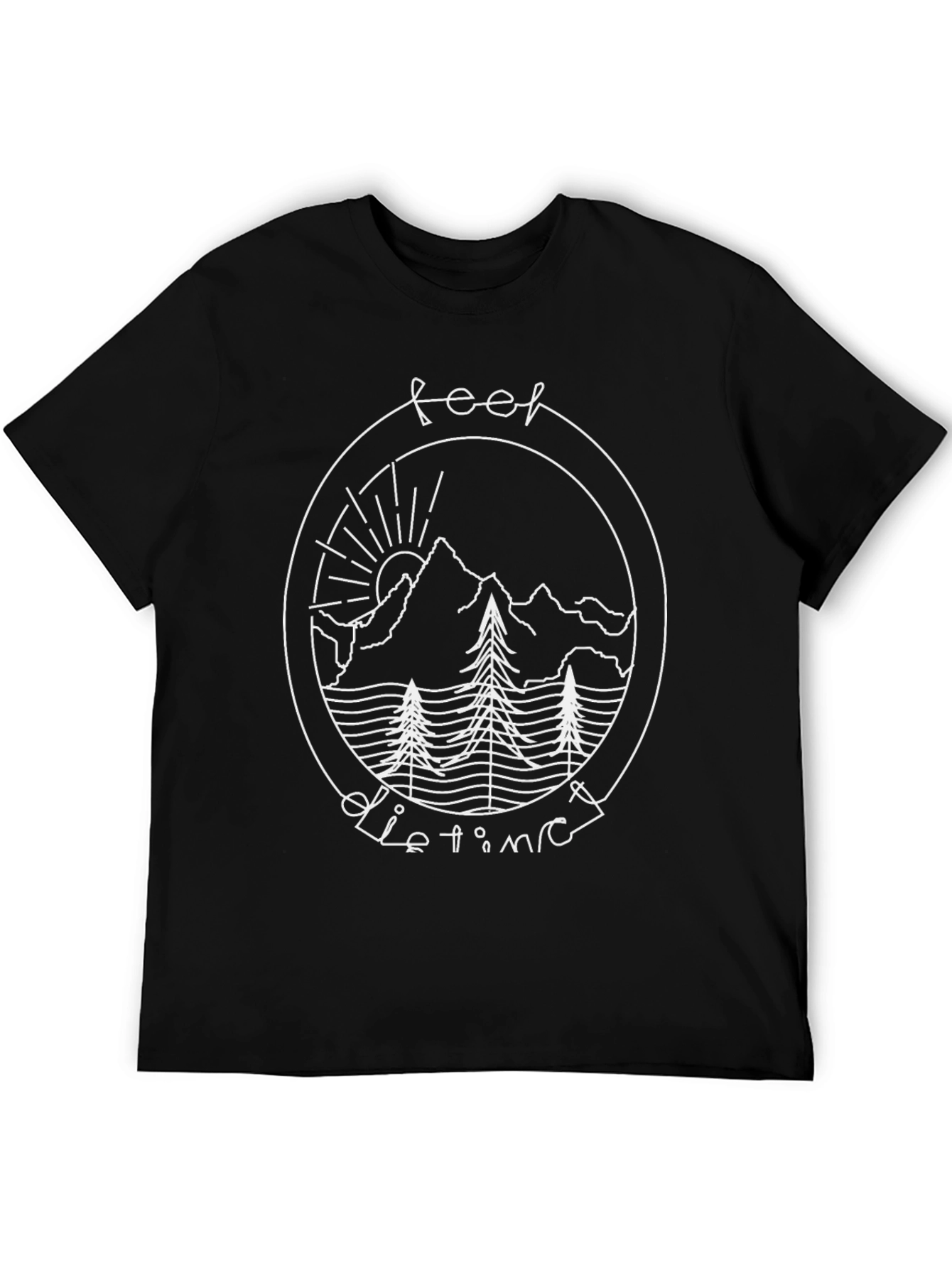 Feel Distinct Mountain Scene Graphic Tee