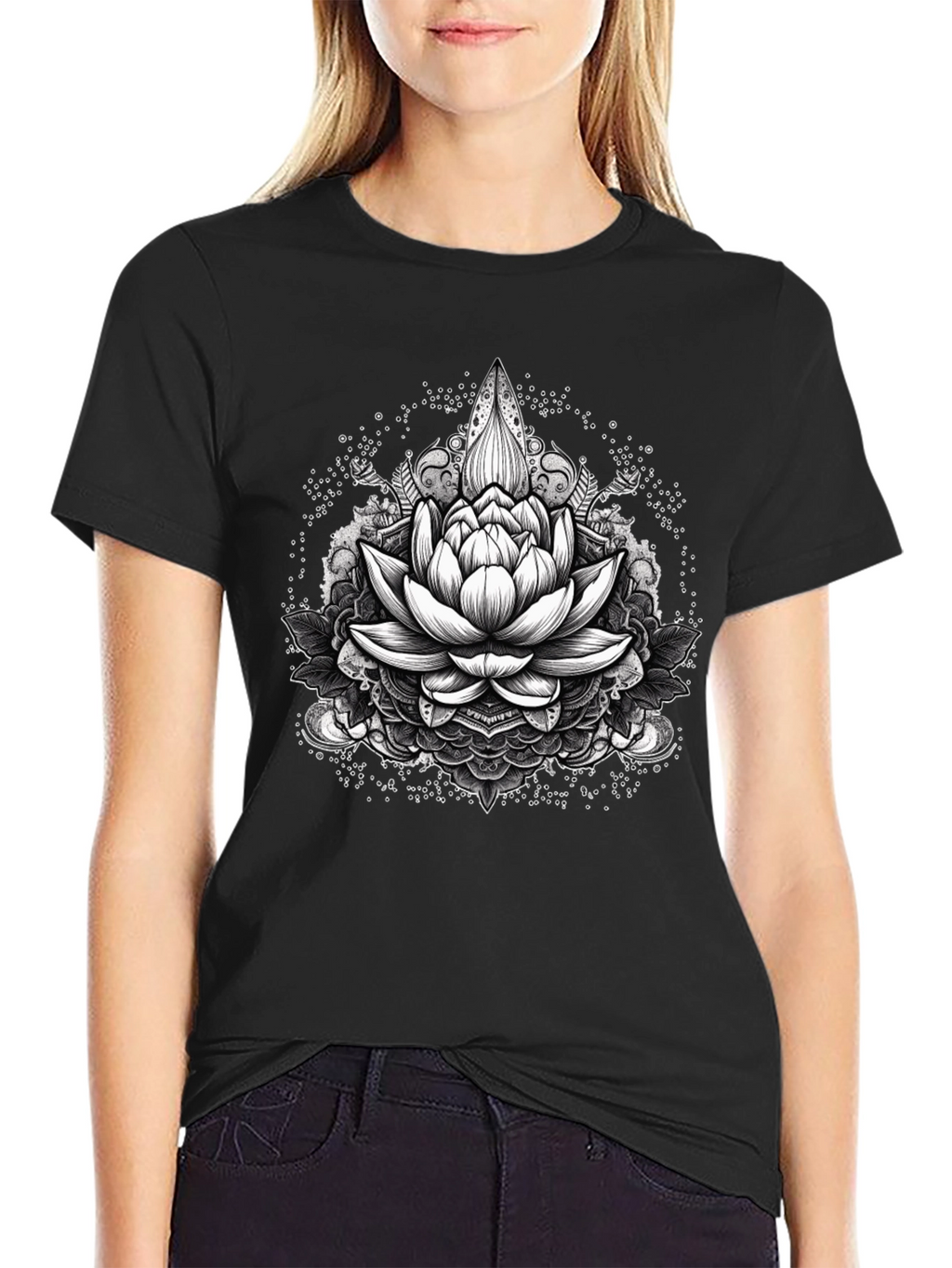 Lotus Flower Mandala Graphic T-Shirt