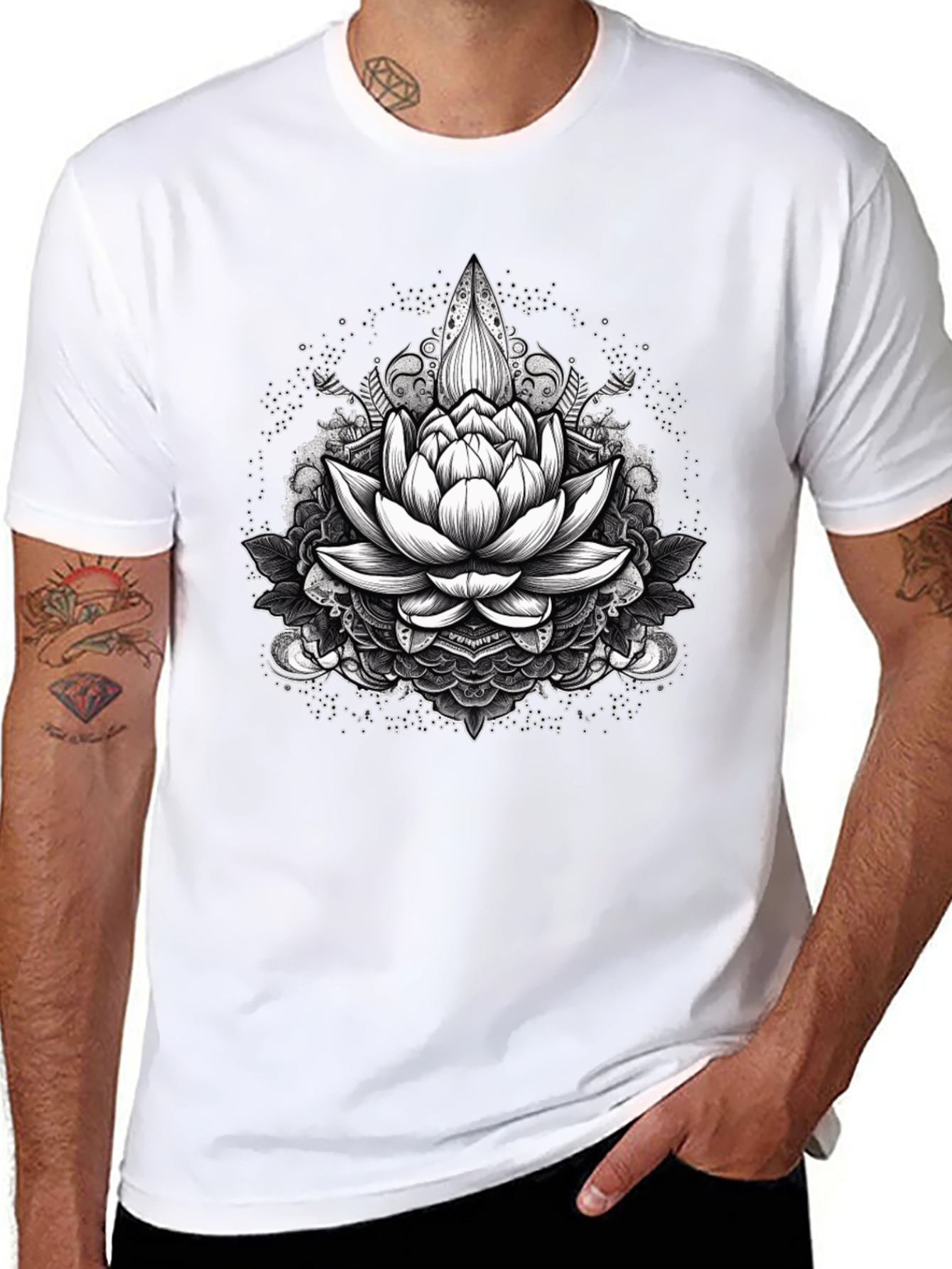 Lotus Flower Mandala Graphic T-Shirt