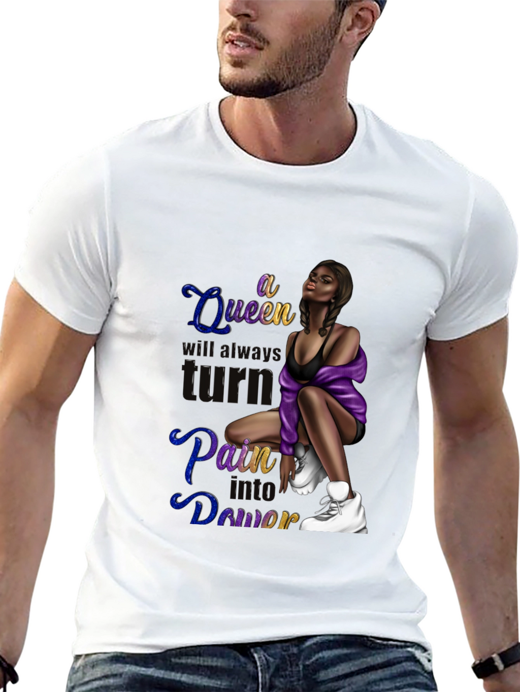 Queen in Pain & Power Graphic T-Shirt