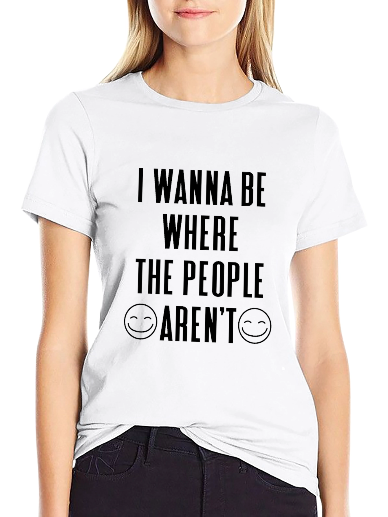 Introvert Humor Tee - I Wanna Be Where The People Arent