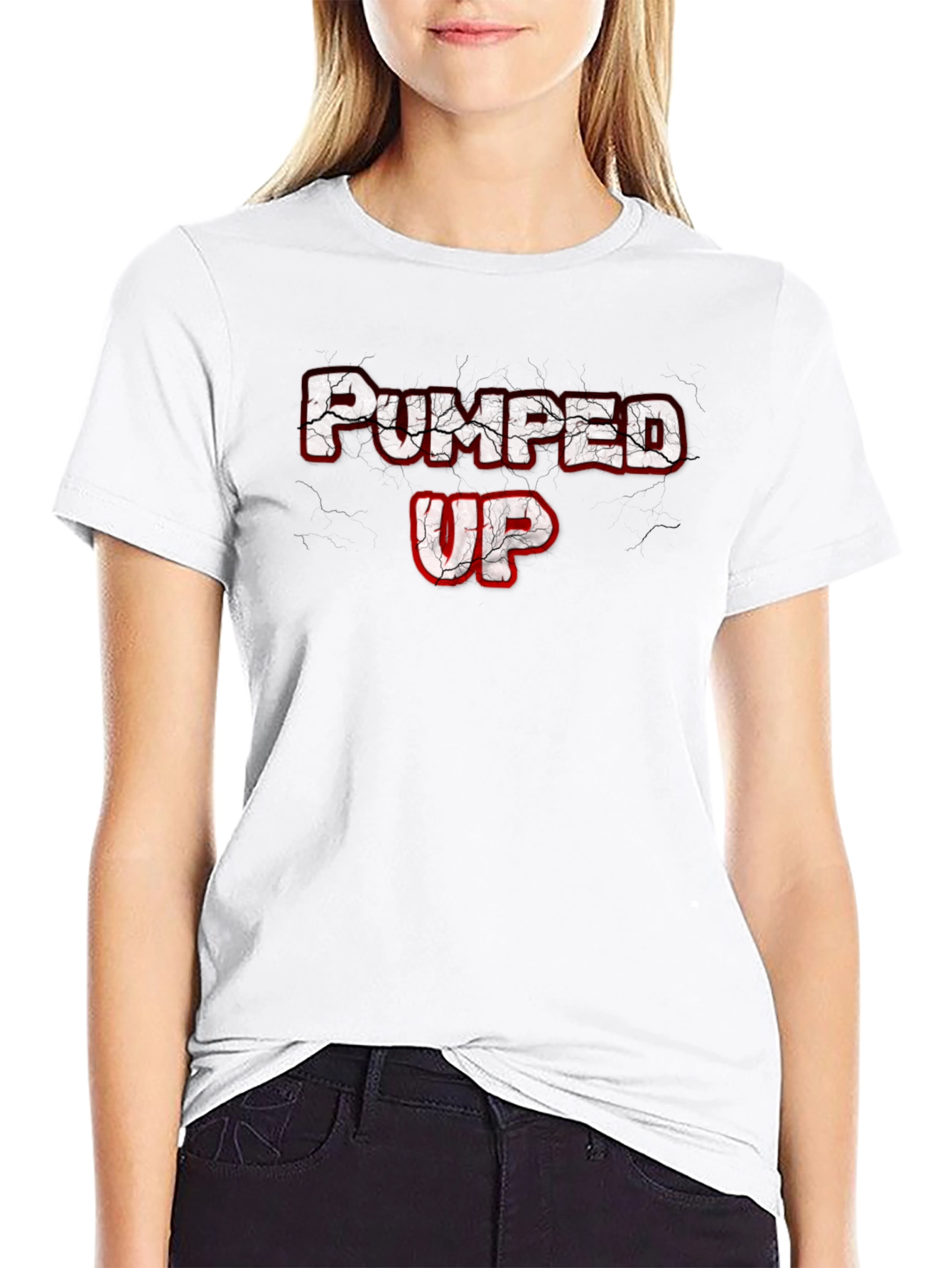 Pumped Up Graphic Tee - Black Cotton T-Shirt