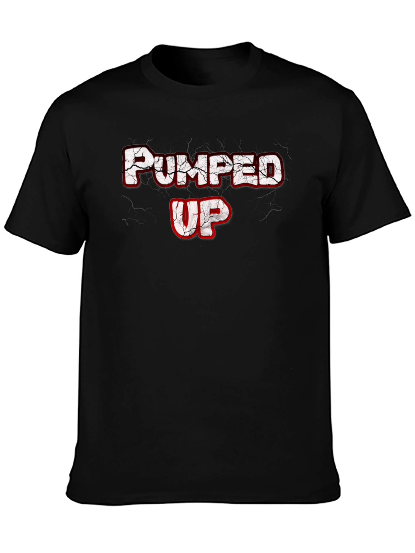 Pumped Up Graphic Tee - Black Cotton T-Shirt