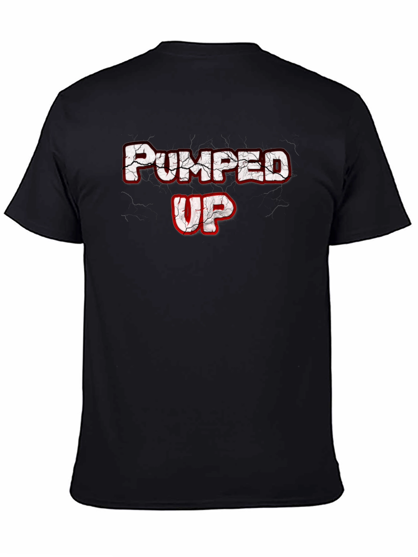 Pumped Up Graphic Tee - Black Cotton T-Shirt