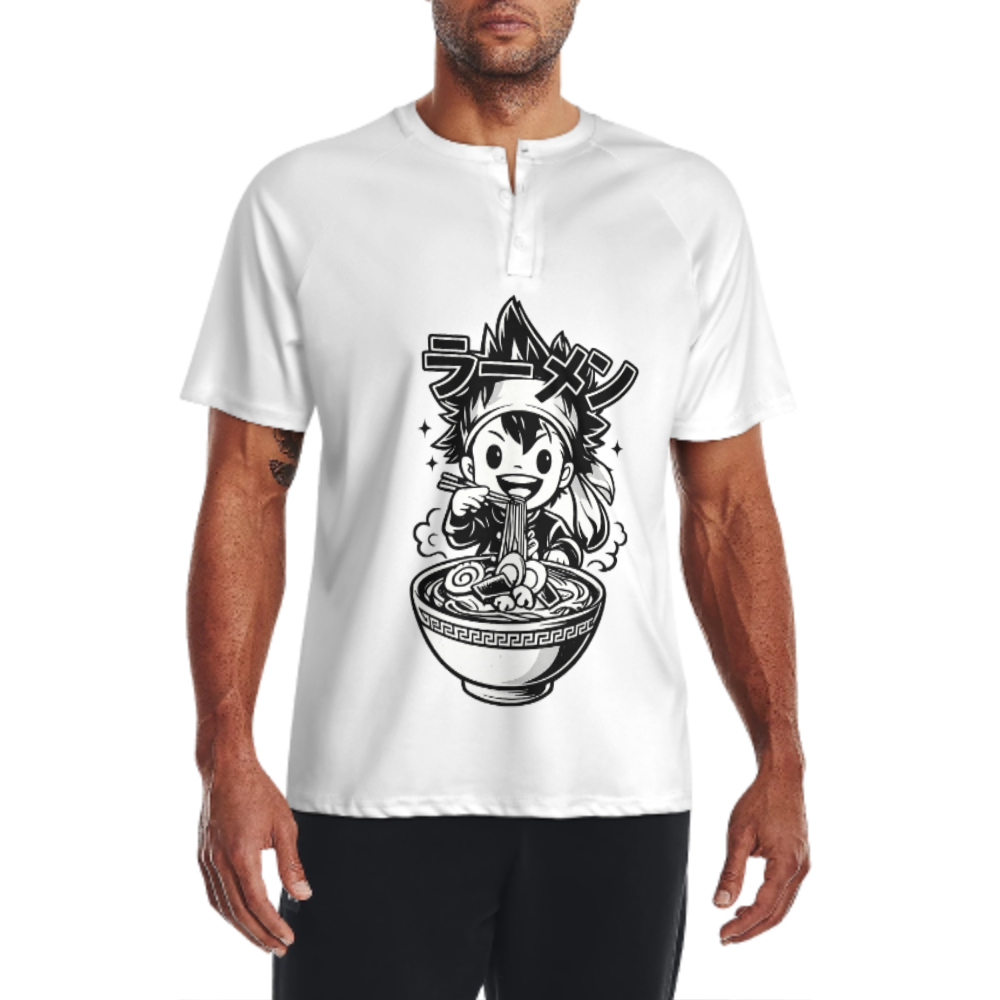 Anime Ramen Lover Graphic T-Shirt – Cute Japanese Streetwear Noodle Tee for Men(z313)