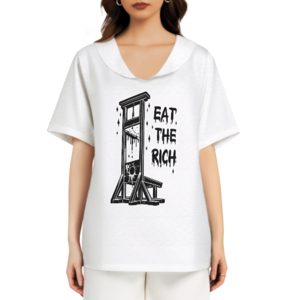 Eat The Rich Graphic T-Shirt – Dark Punk Aesthetic Streetwear Protest Tee(z329)