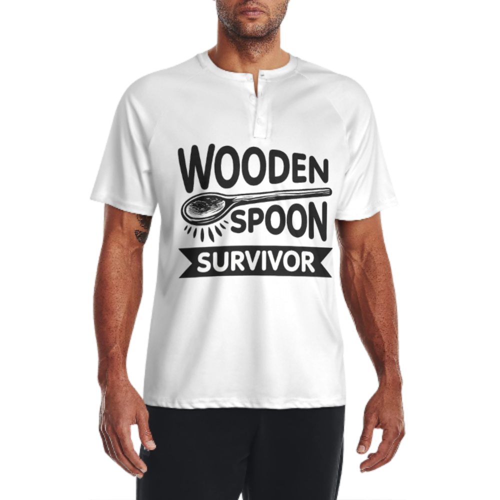 Wooden Spoon Survivor Funny Cooking Graphic T-Shirt – Retro Kitchen Humor Unisex Tee(z317)