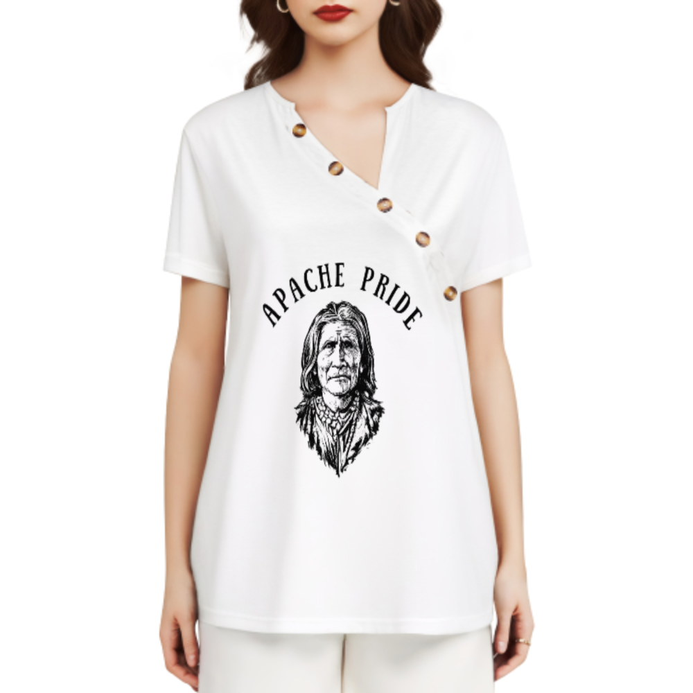 Apache Pride Vintage Graphic Tee – Native Inspired Western Style Shirt for Men & Women(z347)