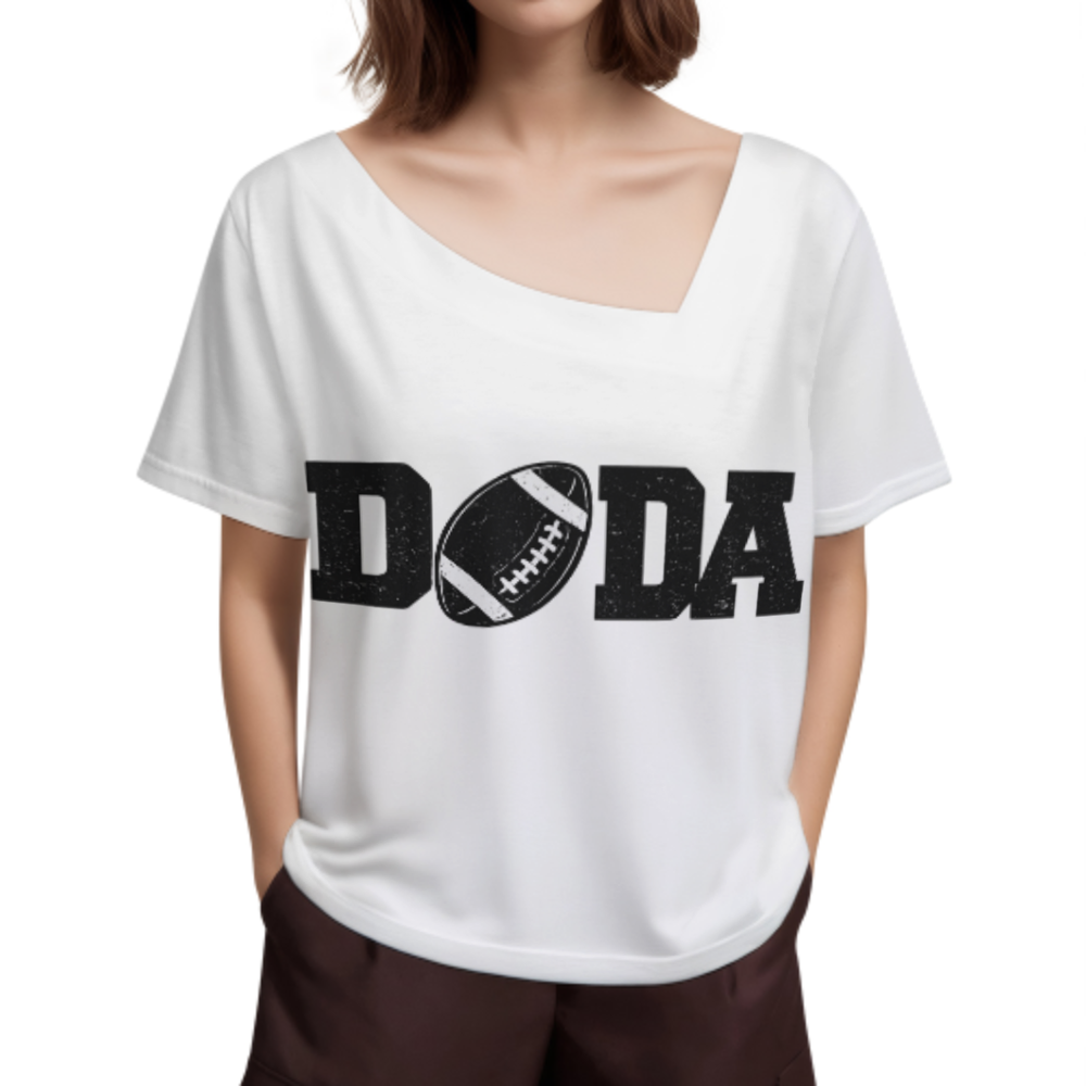 Funny Football Dad Graphic Tee – Vintage “DODA” Sports Shirt for Proud Football Fathers(z360)