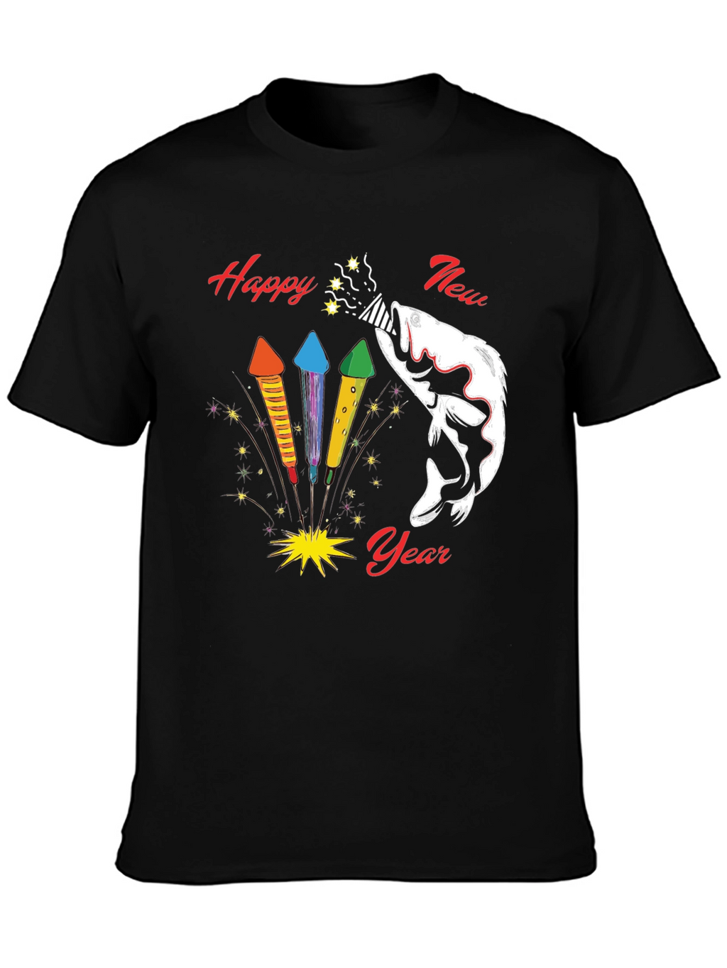 Happy New Year Fishing T-Shirt