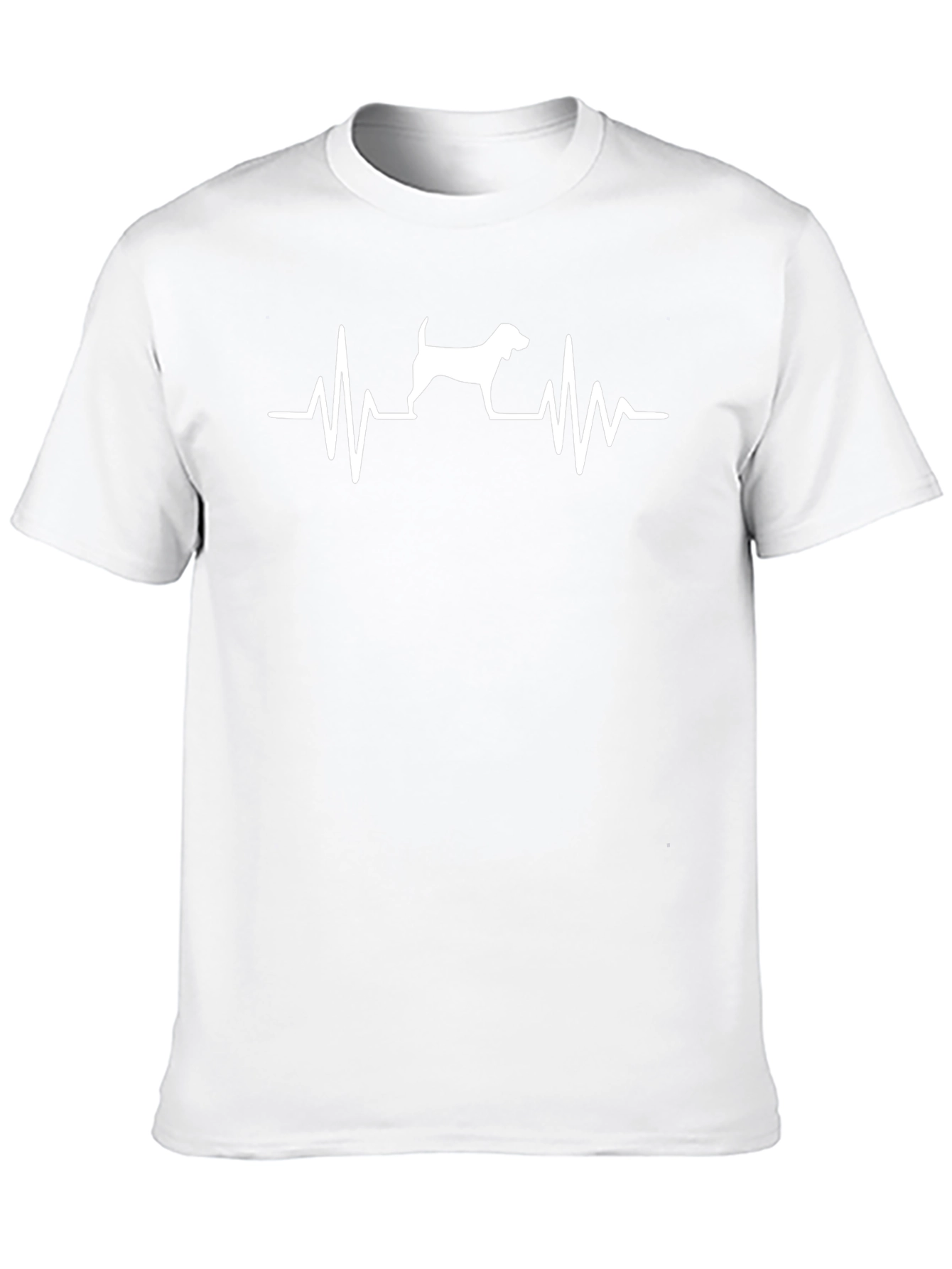 Dog Heartbeat Graphic Tee - Black Cotton Comfort