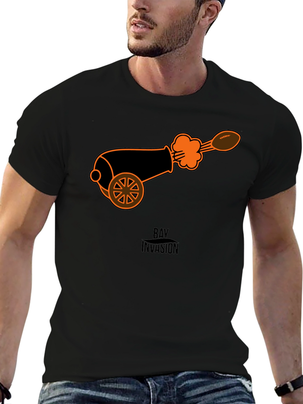 Cannon Football T-Shirt - Black