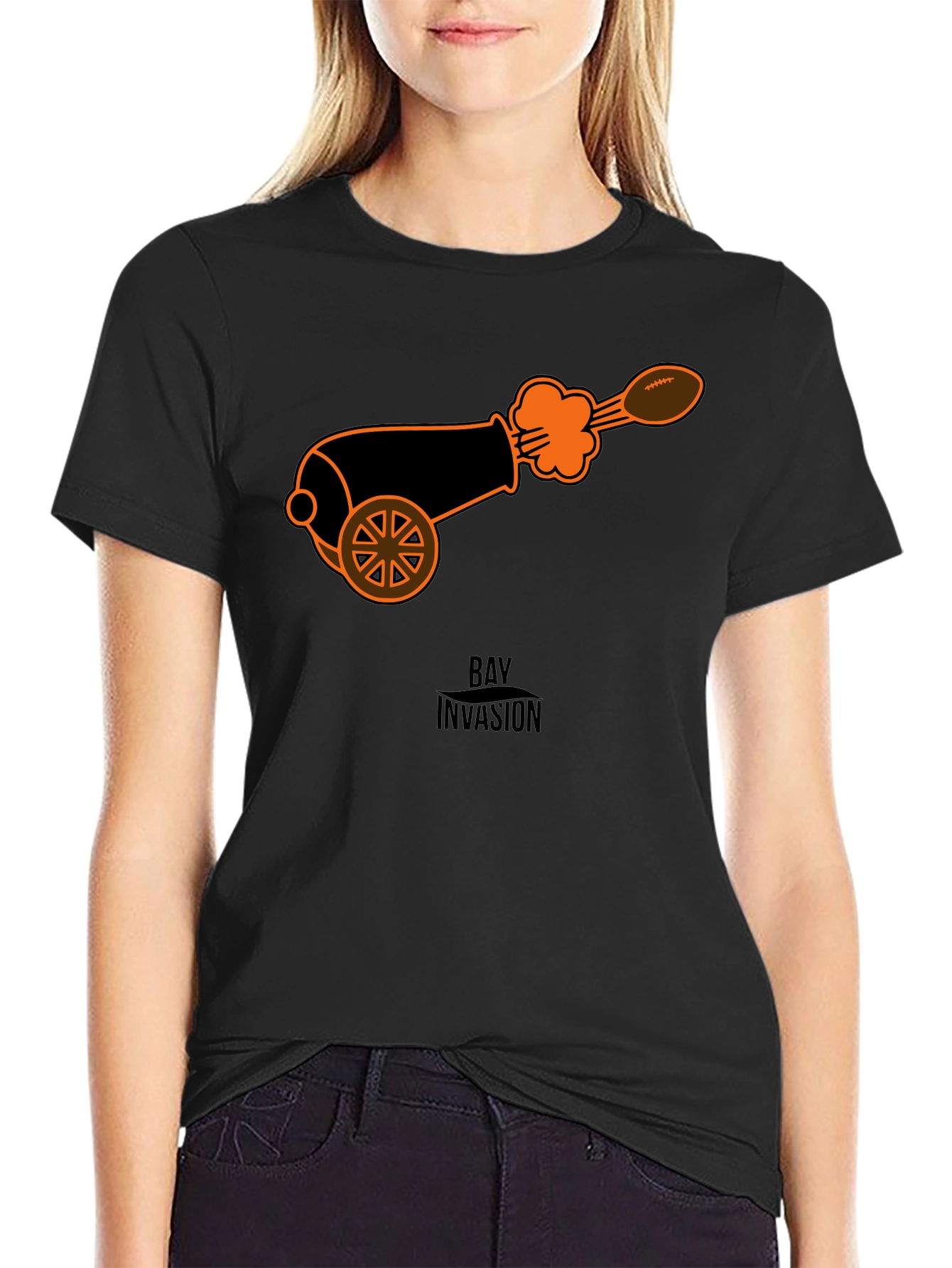 Cannon Football T-Shirt - Black