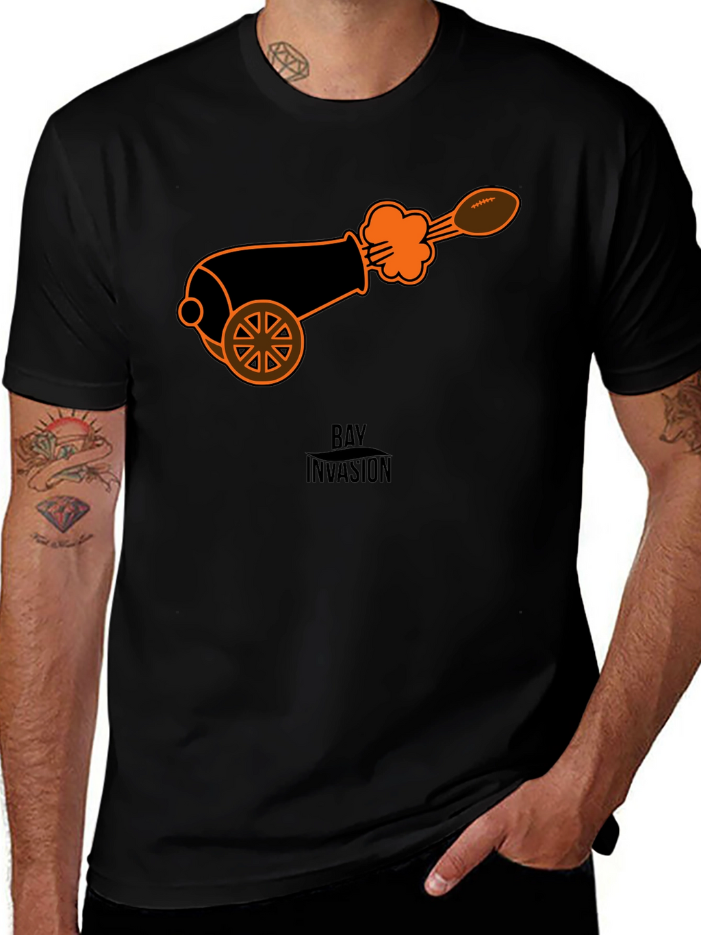 Cannon Football T-Shirt - Black
