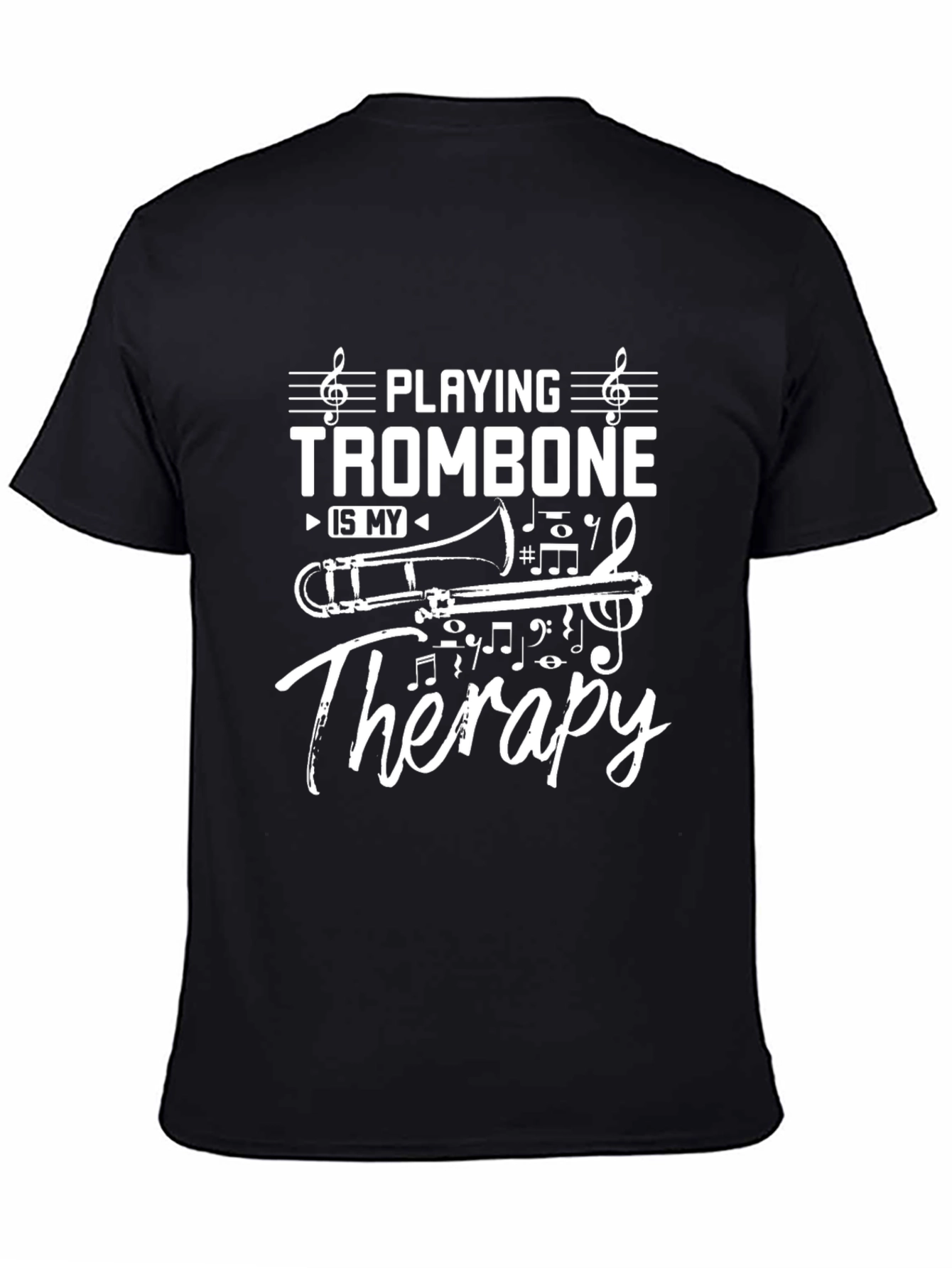 Trombone Therapy T-Shirt - Musicians Humor Tee