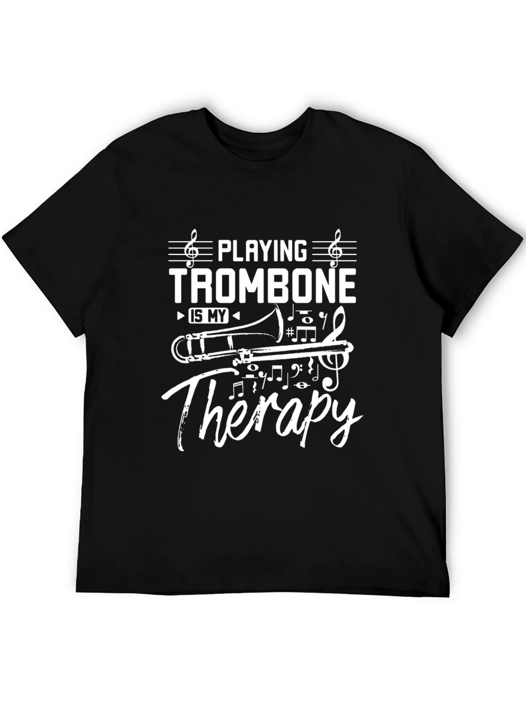 Trombone Therapy T-Shirt - Musicians Humor Tee