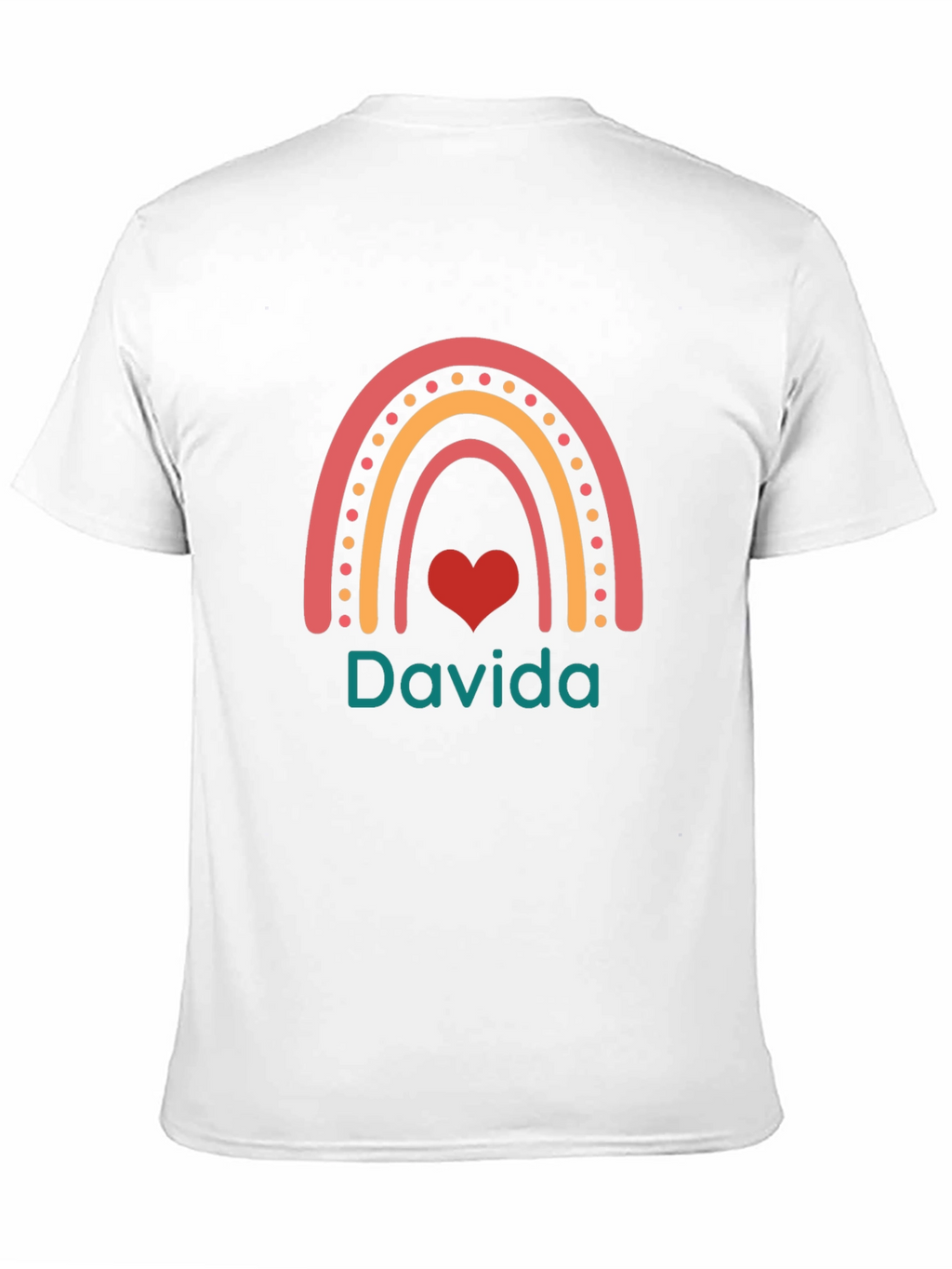 Davida Rainbow Heart Graphic Tee - Black