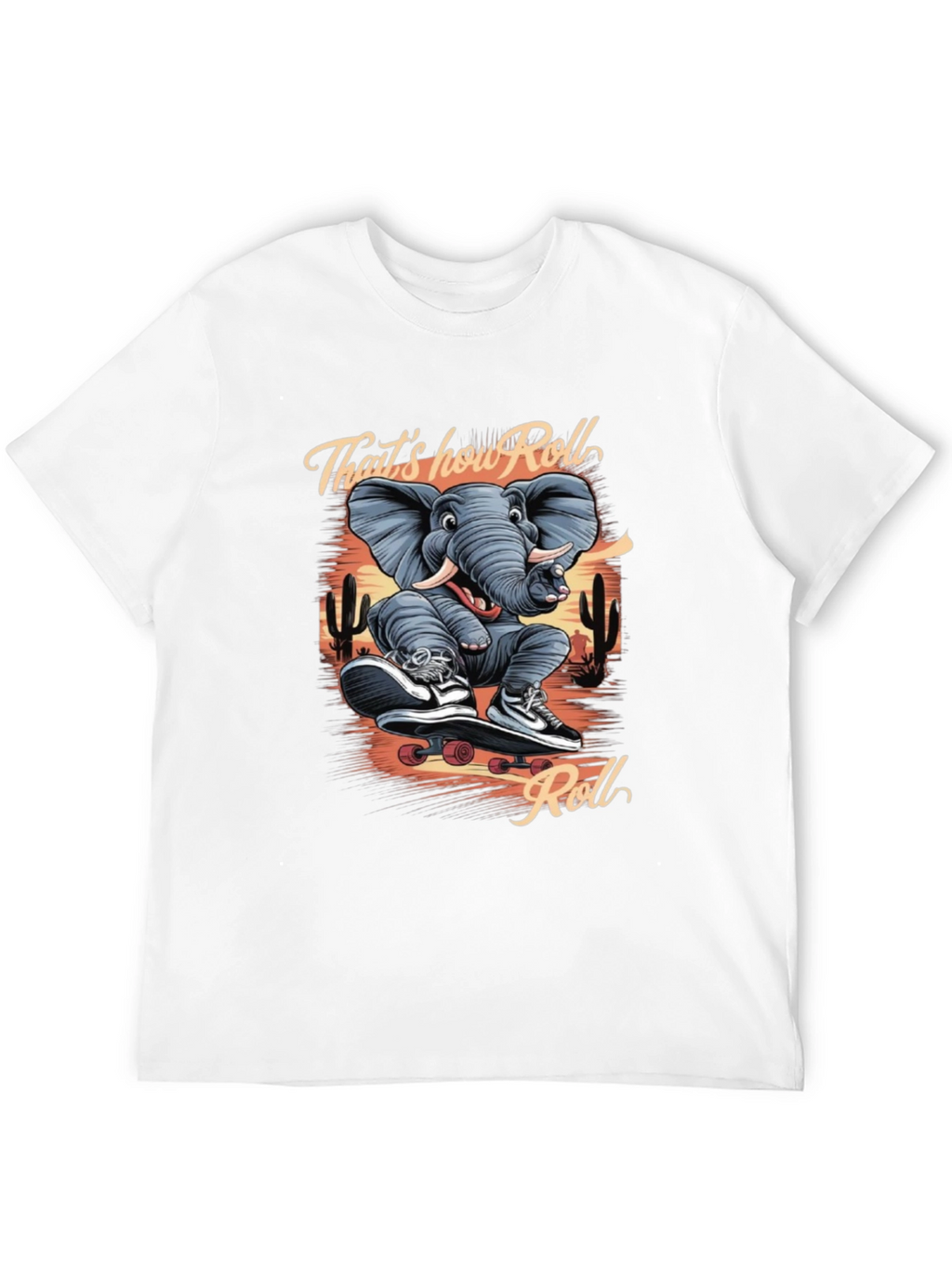 Cool Elephant Skateboard T-Shirt