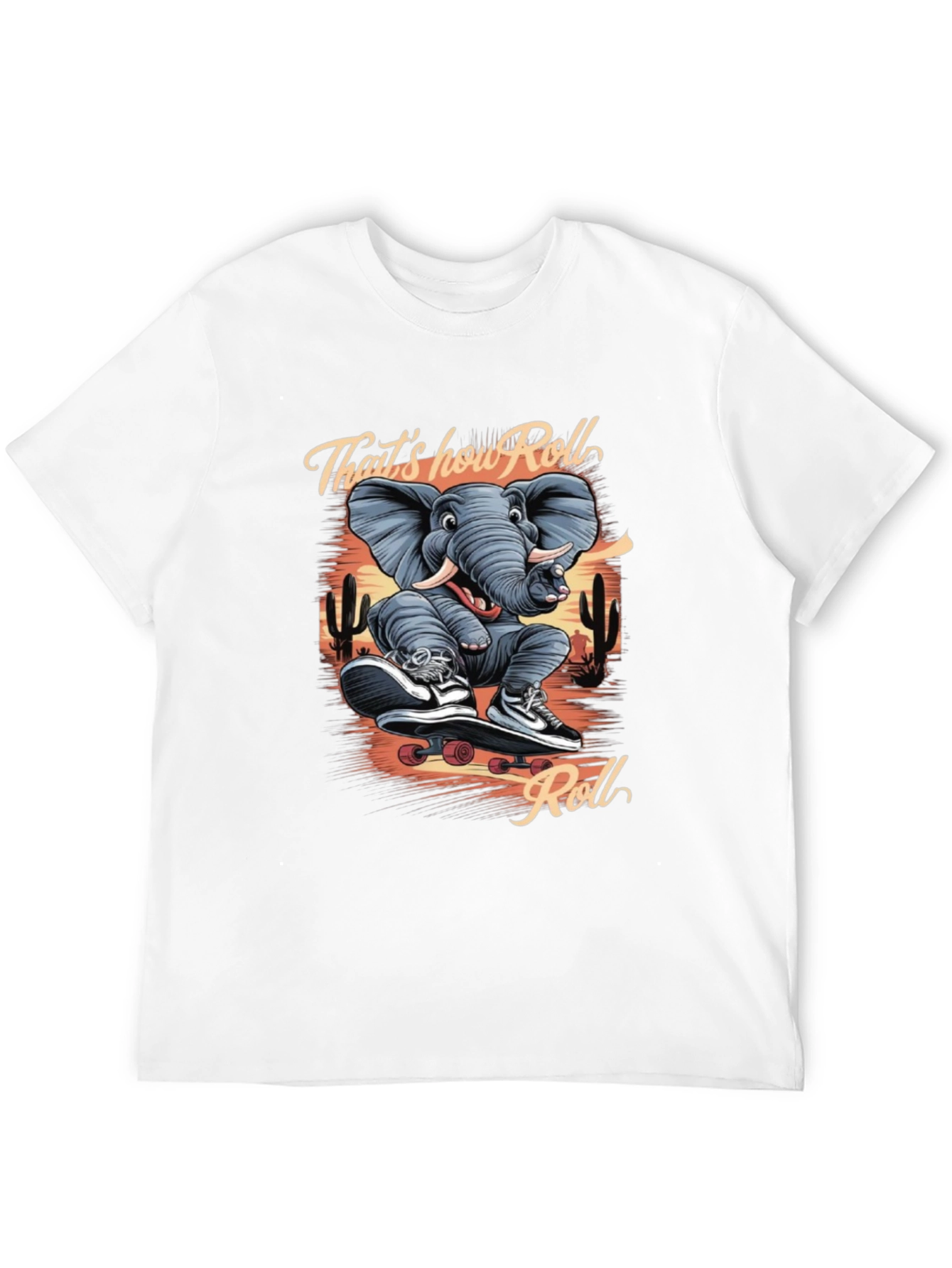 Cool Elephant Skateboard T-Shirt